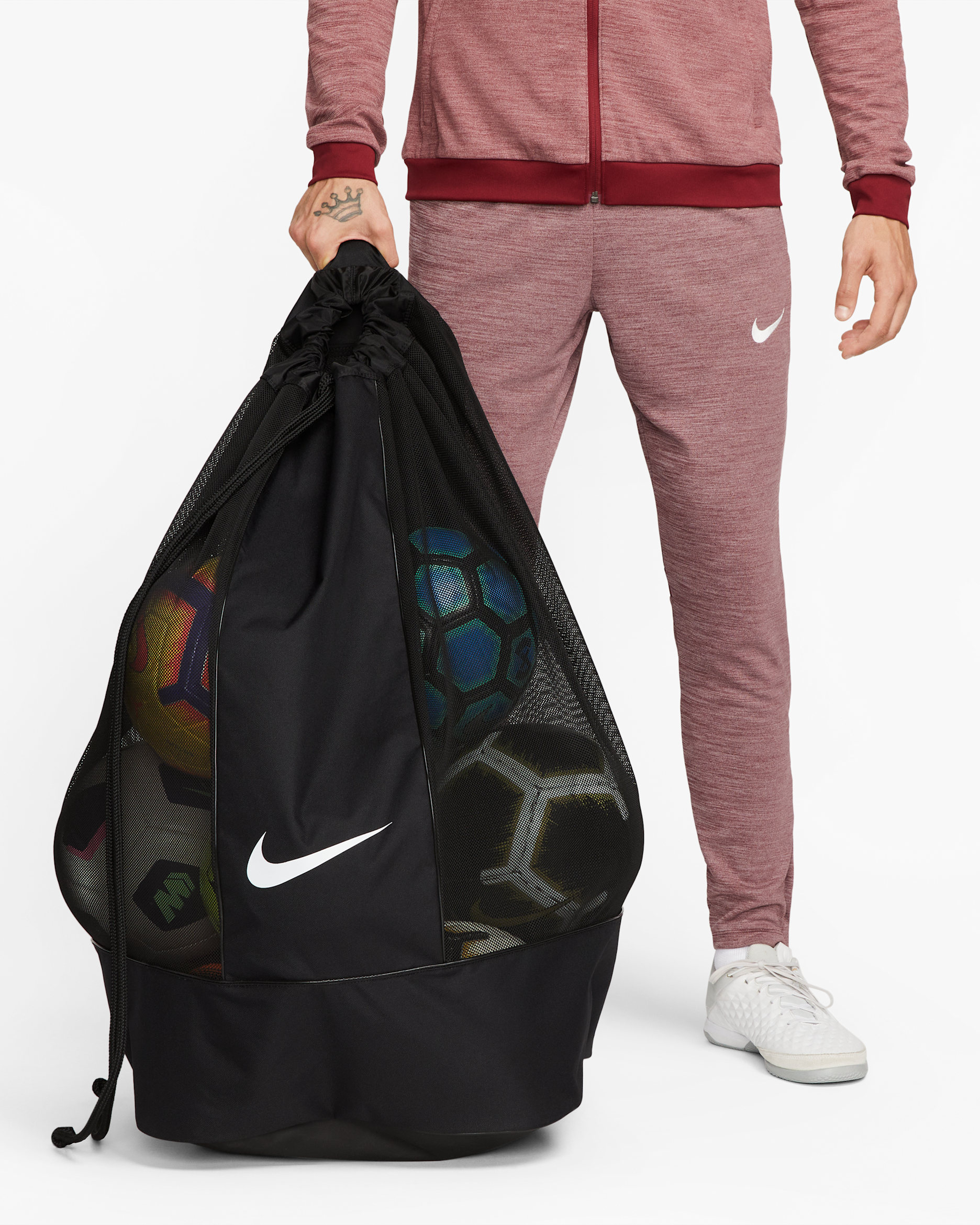 나이키 클럽 팀 축구공 가방(160L) - 블랙/블랙/화이트