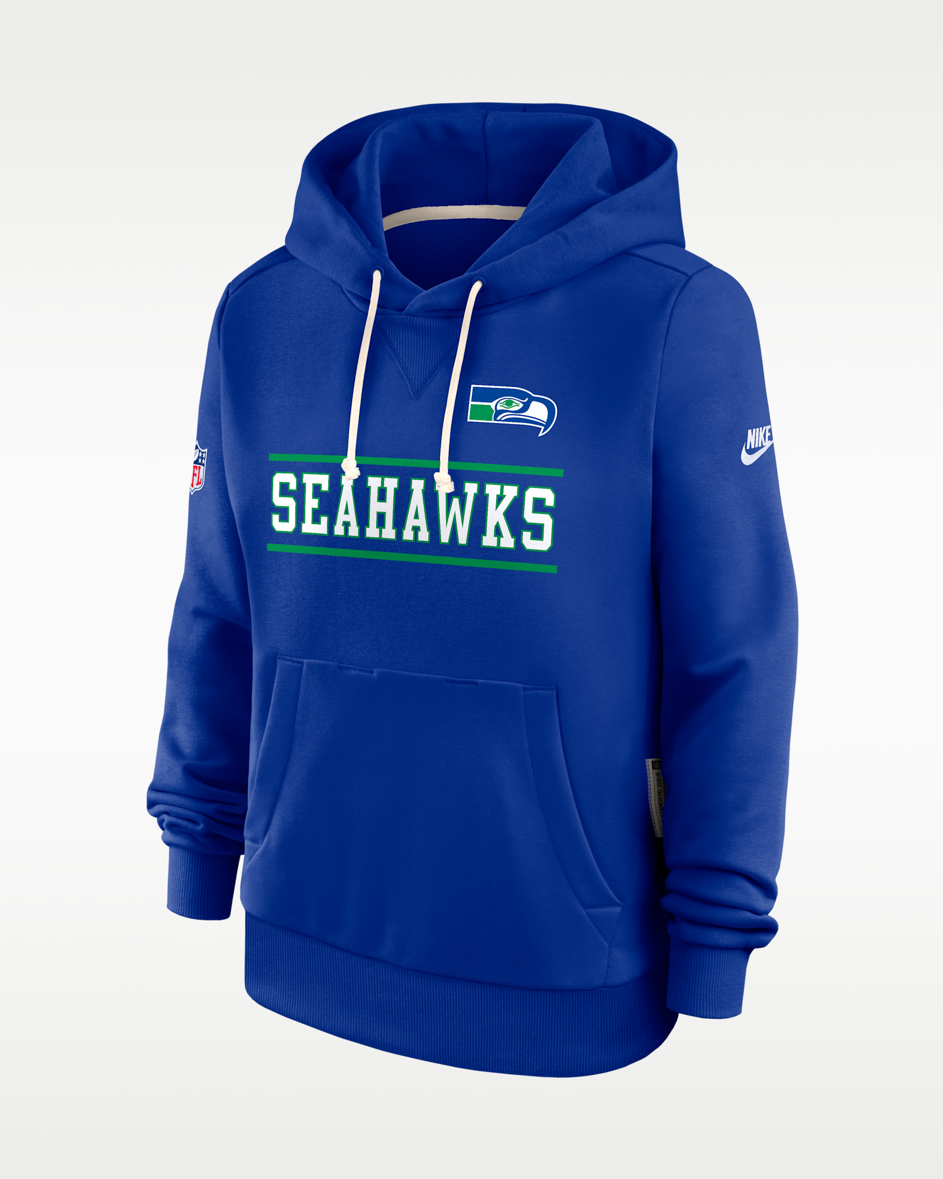 Seattle Seahawks Sideline Standard Issue Alt Women's Nike Dri-FIT NFL Pullover Hoodie - Royal