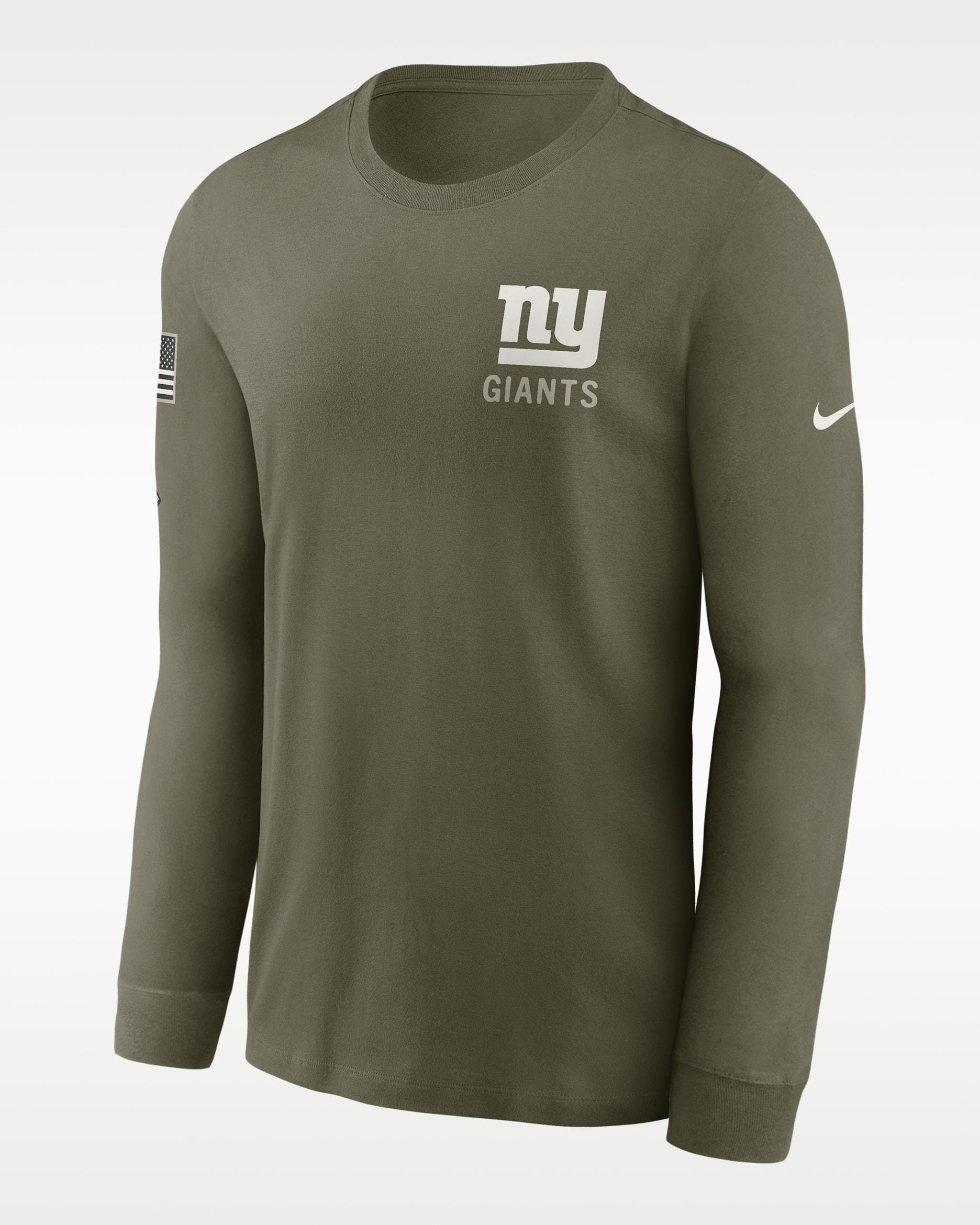 Playera de manga larga Nike de la NFL para hombre New York Giants Salute to Service - Oliva