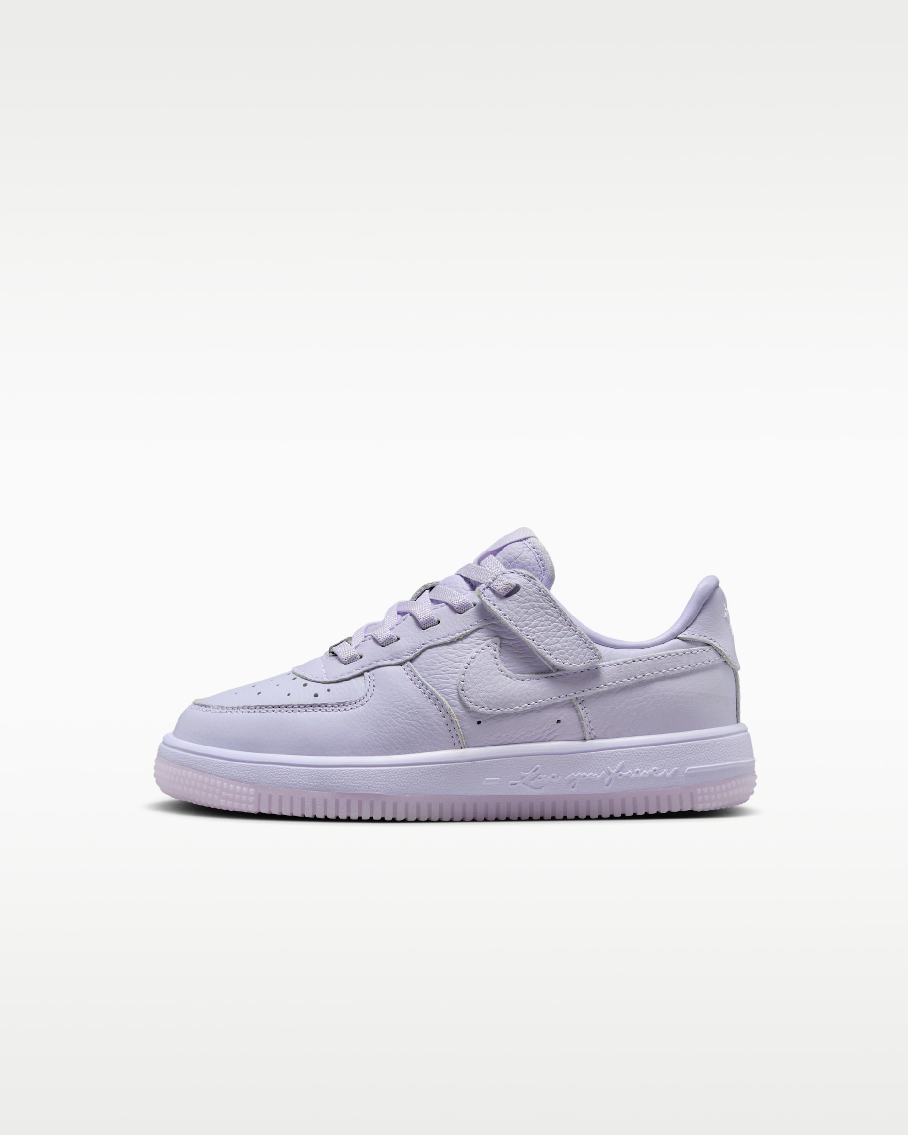 NOCTA フォース 1 LOW イージーオン リトルキッズシューズ - ペーレストパープル/メタリックシルバー/コバルトティント
