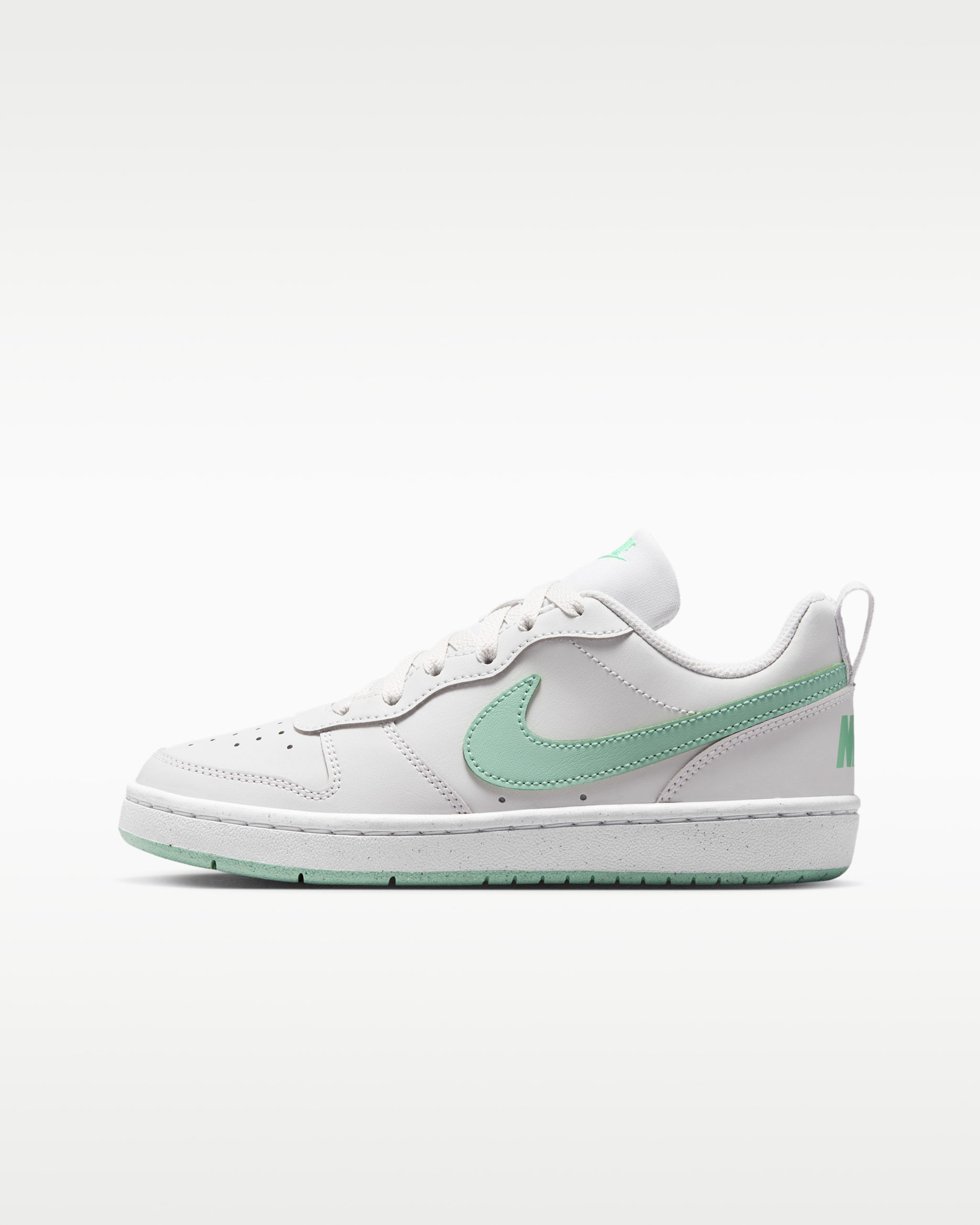 Nike Court Borough Low Recraft Big Kids' Shoes - Photon Dust/White/Arctic Green