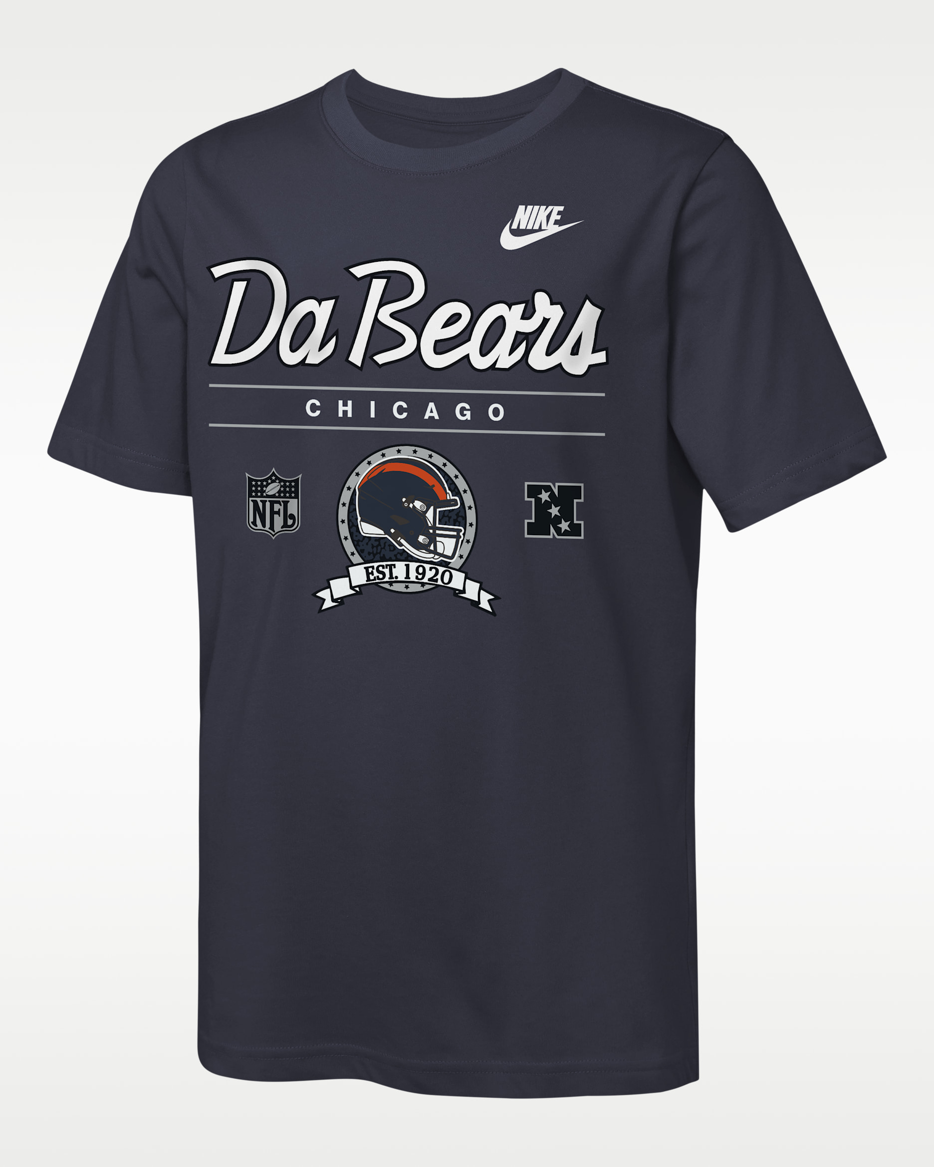 Chicago Bears Rewind Hometown Slub Big Kids' Nike Dri-FIT NFL T-Shirt - Navy