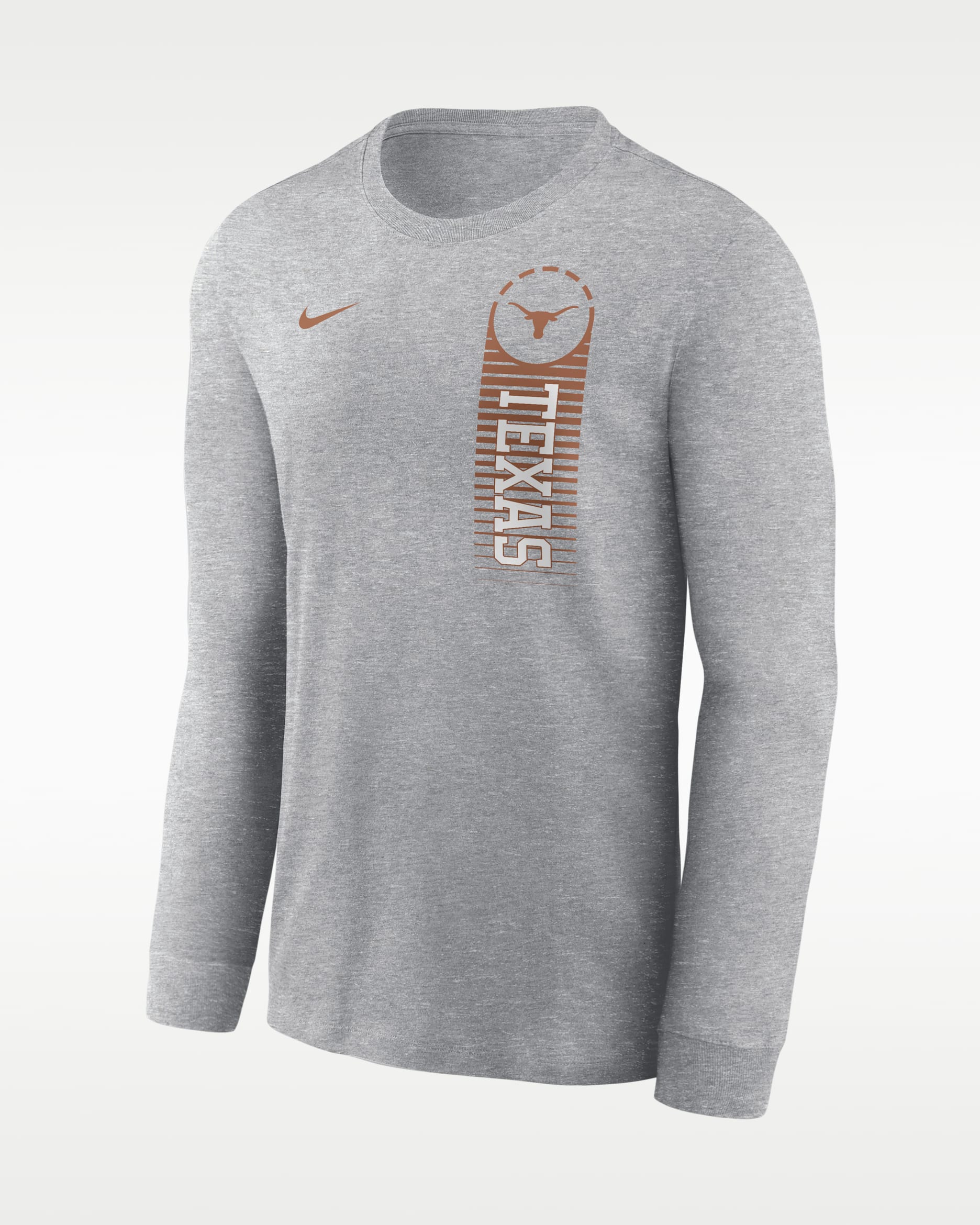Texas Primetime Men's Nike College Long-Sleeve T-Shirt - Grey Heather