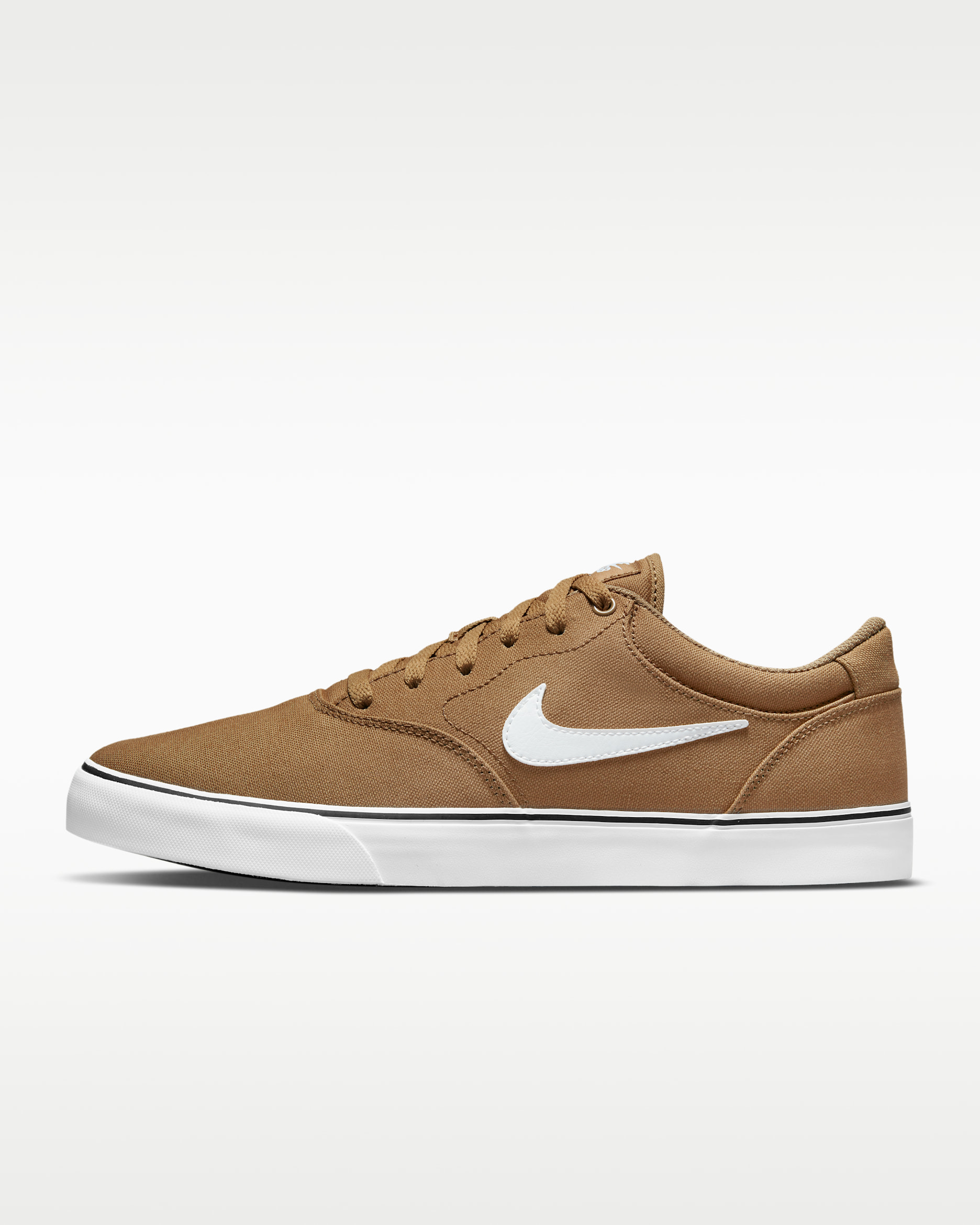 Nike SB Chron 2 Canvas 滑板鞋 - Dark Driftwood/Dark Driftwood/黑色/白色