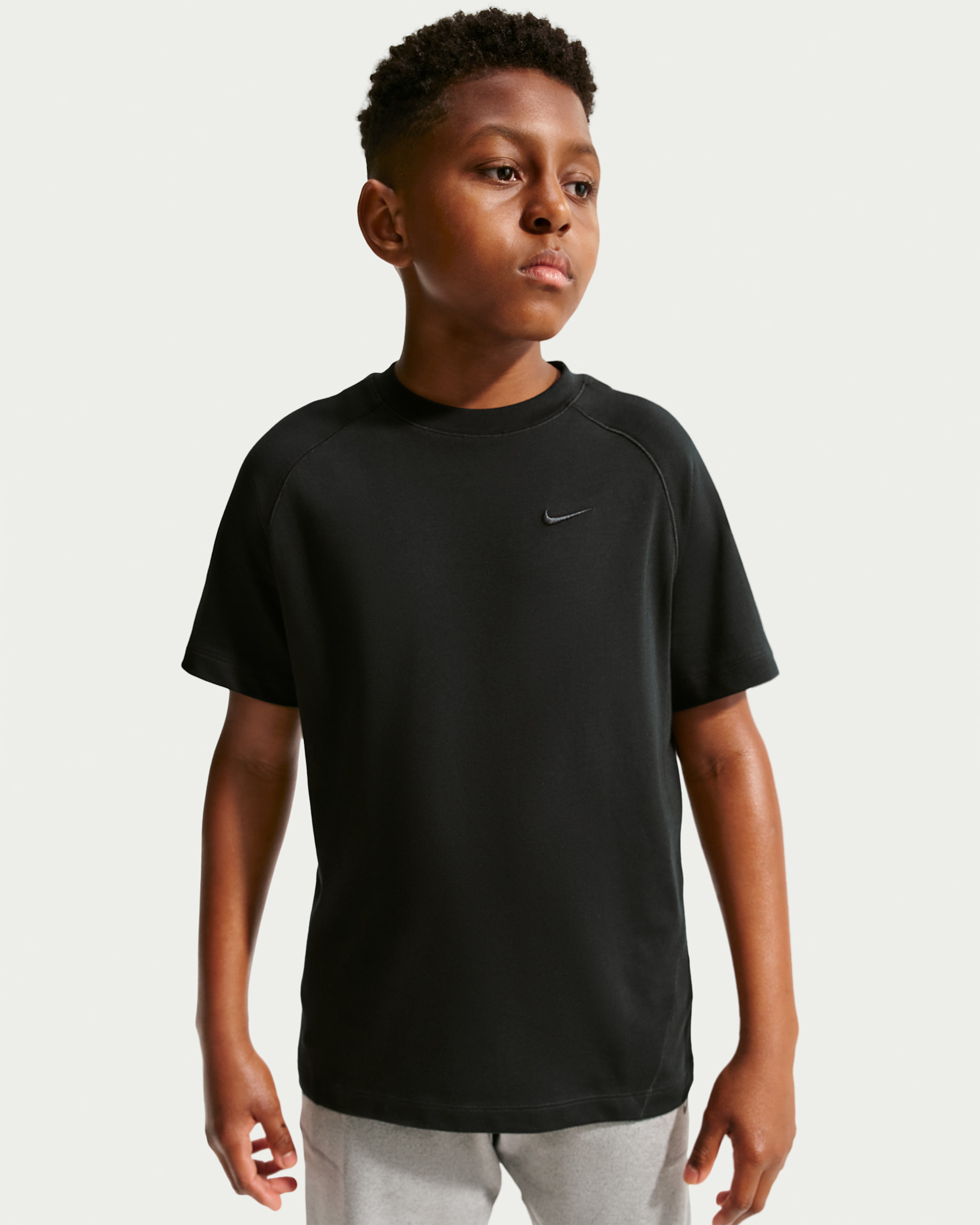 Nike Primary Big Kids' Dri-FIT Top - Black/Black