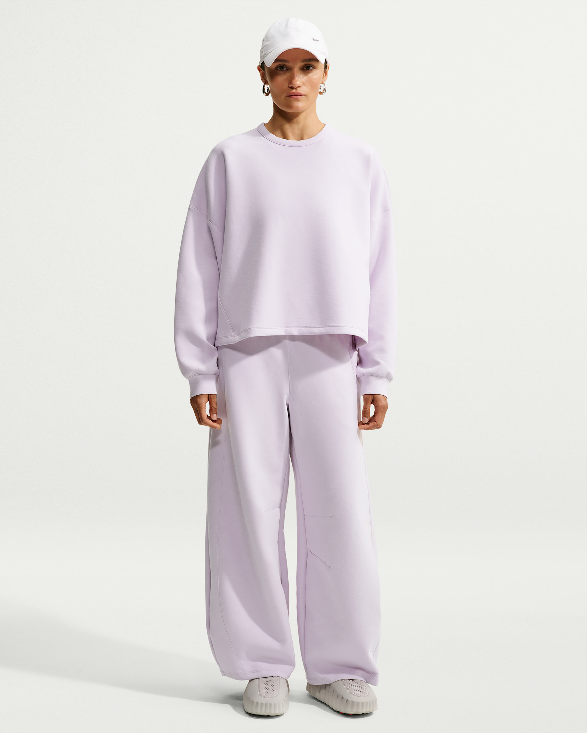 Nike 24.7 ImpossiblySoft Women's High-Waisted Wide-Leg Pants - Bleached Lilac/Sail/Sail/Platinum Violet
