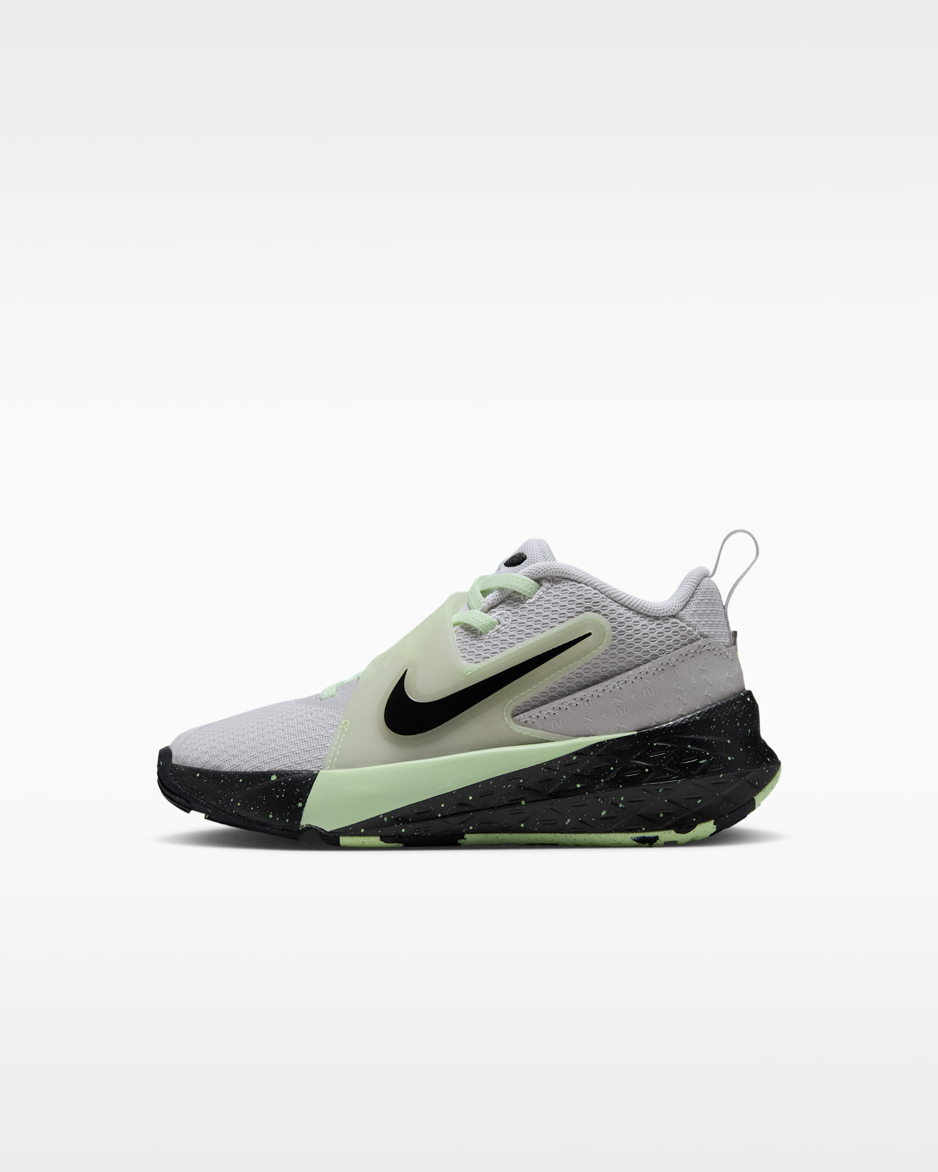 Nike Team Hustle D 12 SE Little Kids' Shoes - Photon Dust/Barely Volt/Black