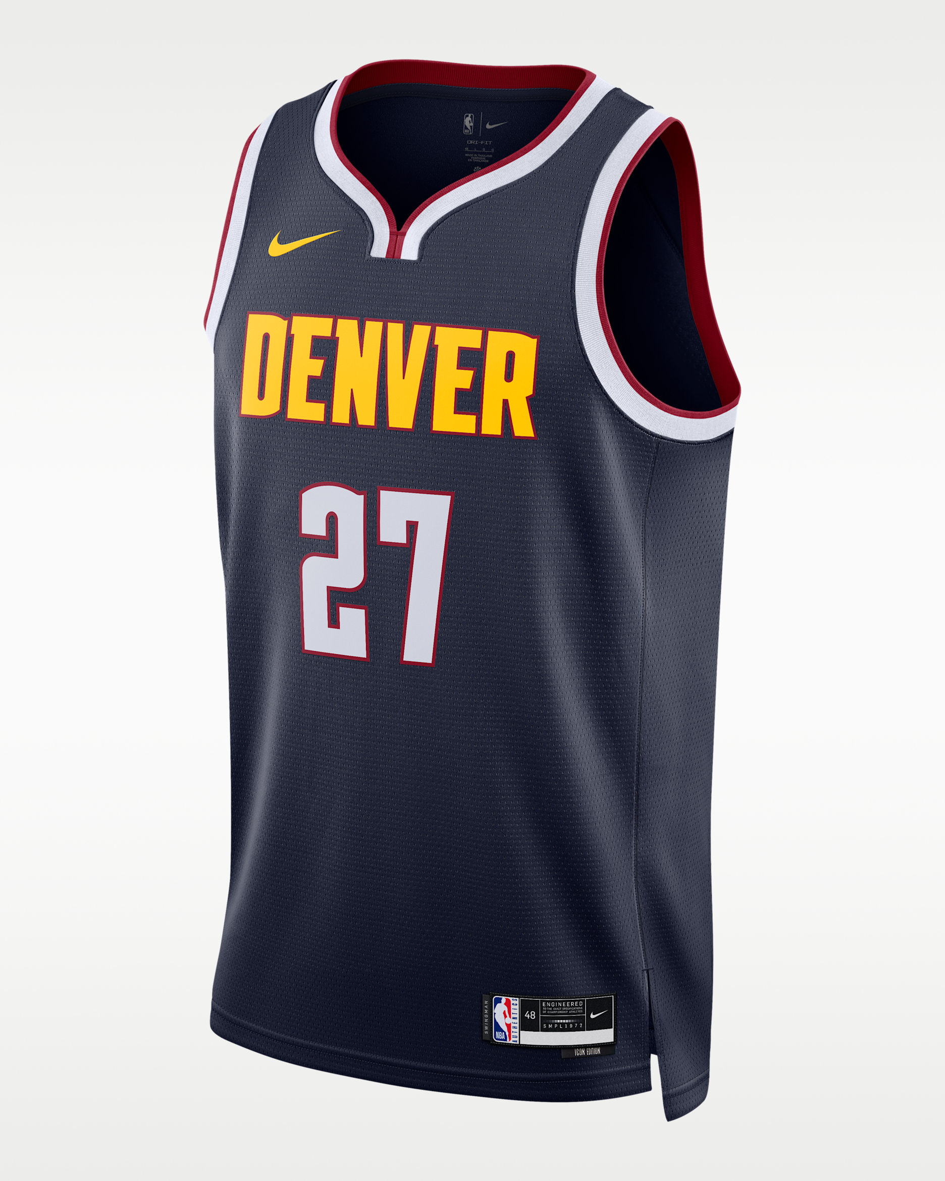 Jersey Nike Dri-FIT de la NBA Swingman para hombre Denver Nuggets Icon Edition - Azul marino universitario