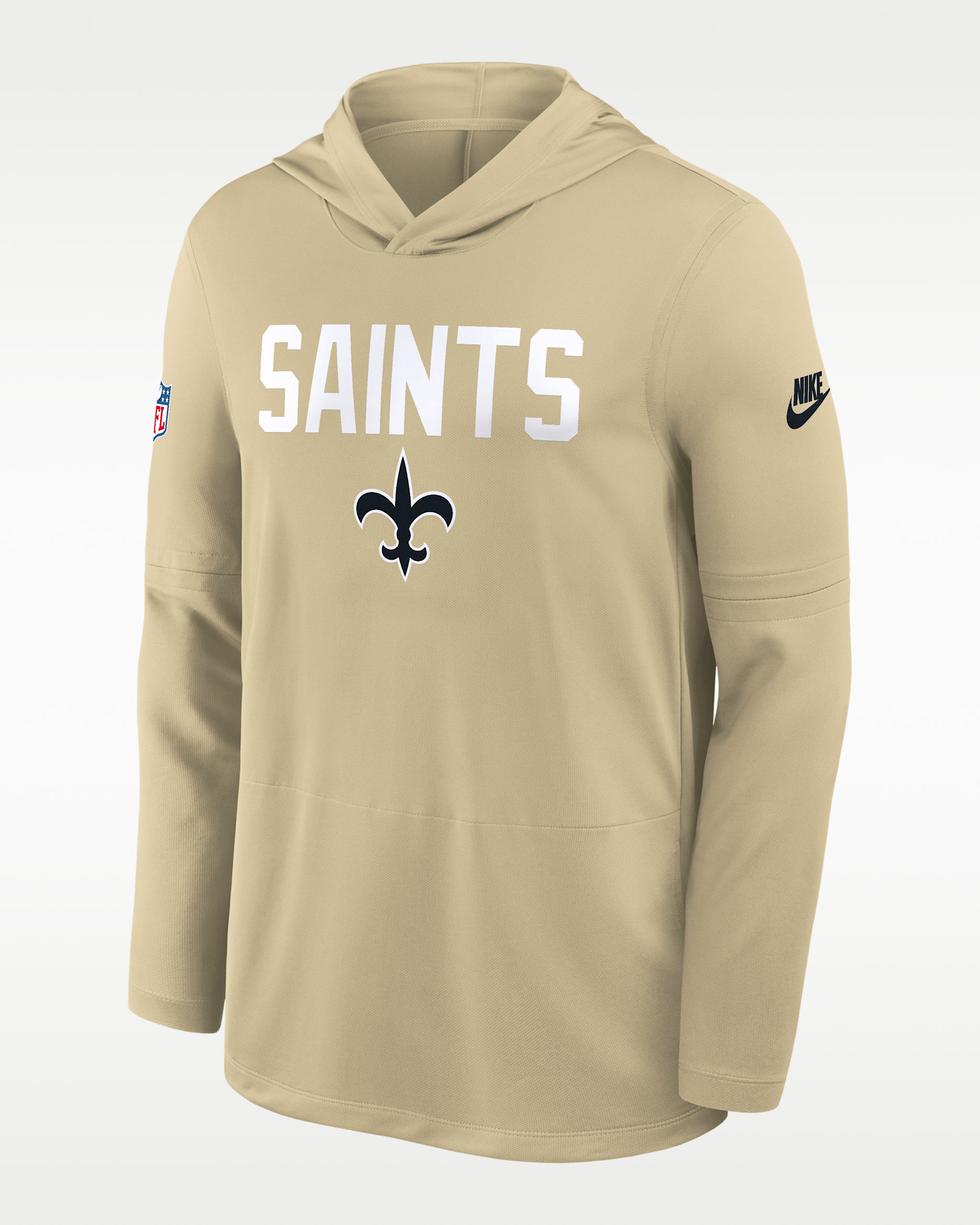 New Orleans Saints Pass Accuracy Men's Nike Dri-FIT NFL Long-Sleeve Hooded Top - Gold