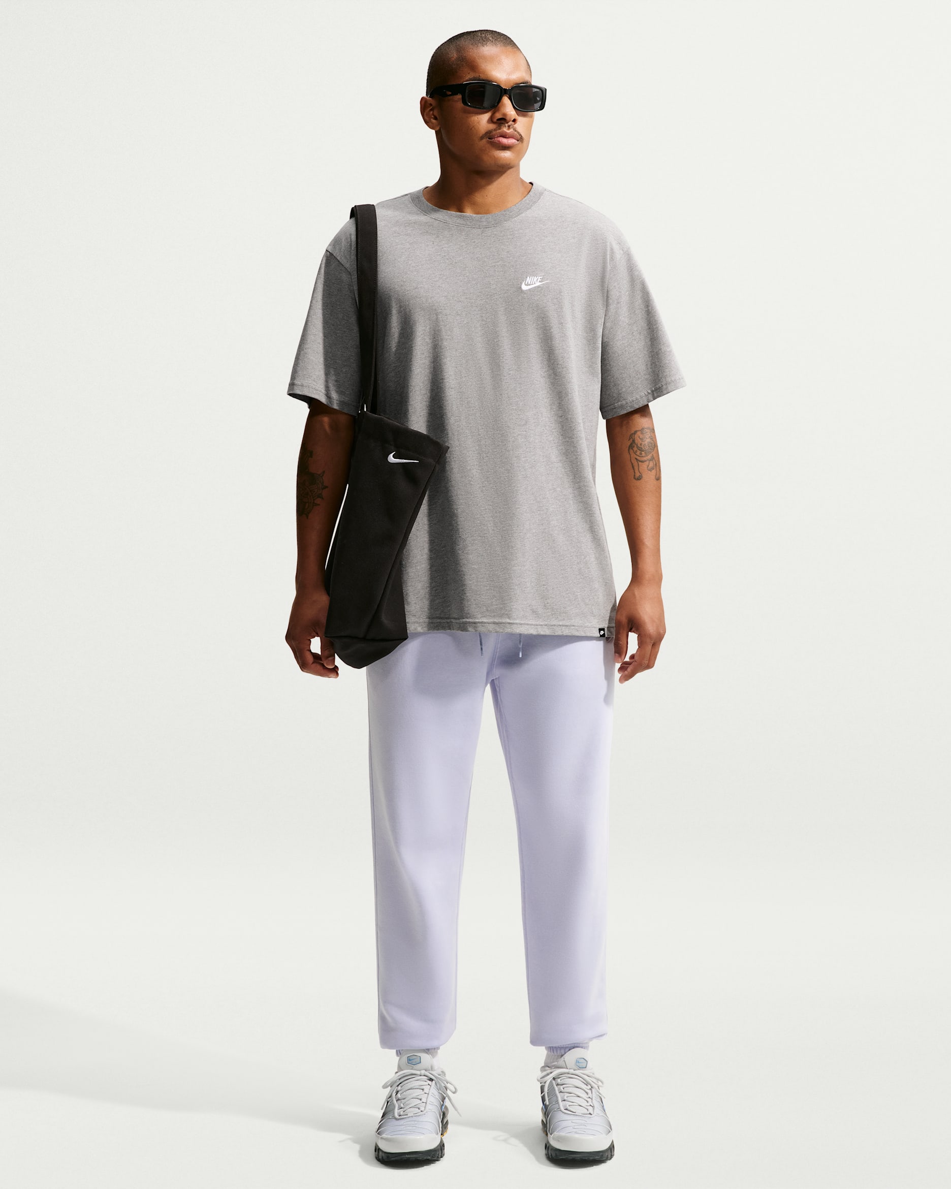 Nike Sportswear Club Men's Washed Cuffed Fleece Pants - Ghost/Ghost