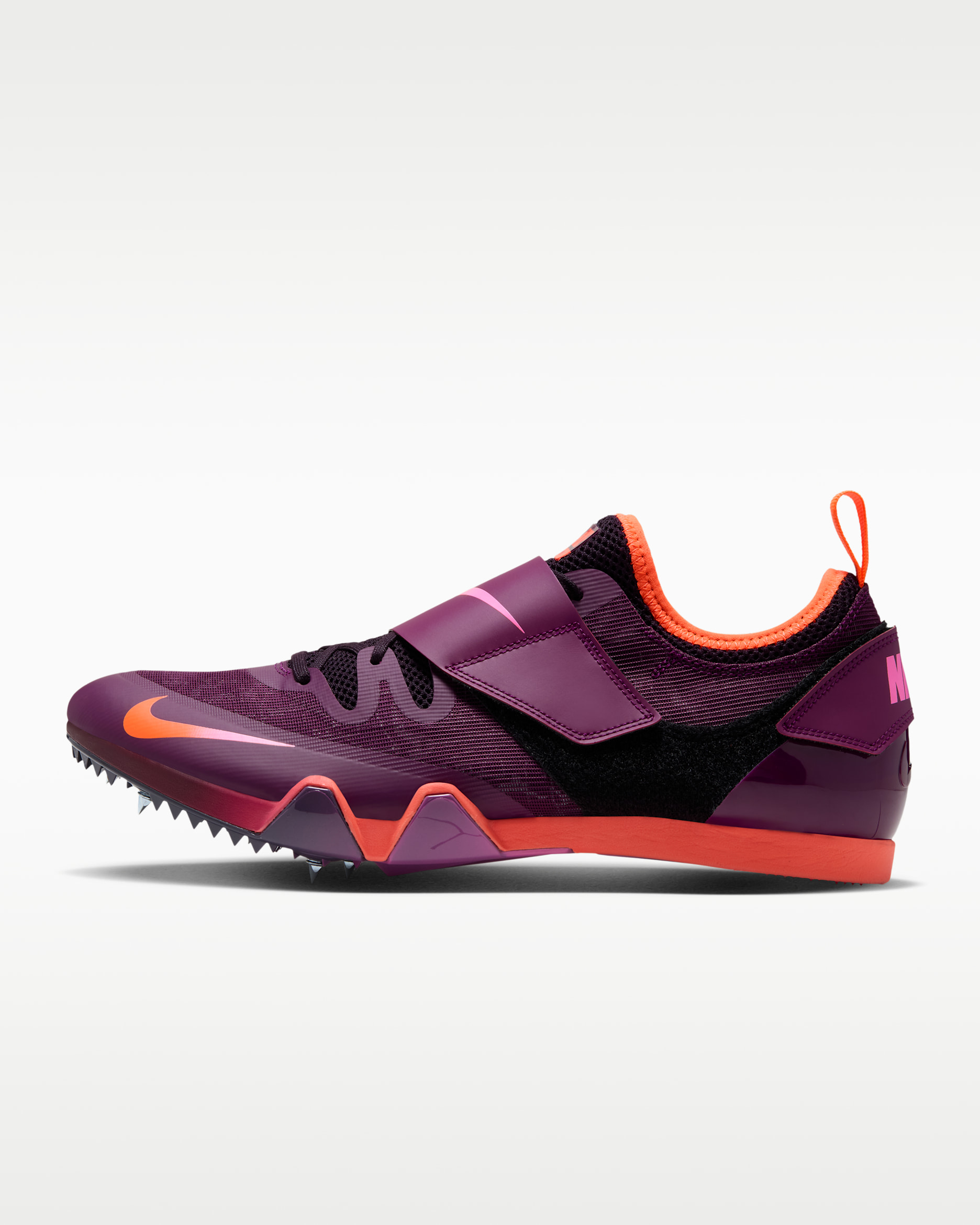 Nike Pole Vault Elite Track & Field Jumping Spikes - Bordeaux/Pink Spell/Hyper Orange/Hyper Crimson