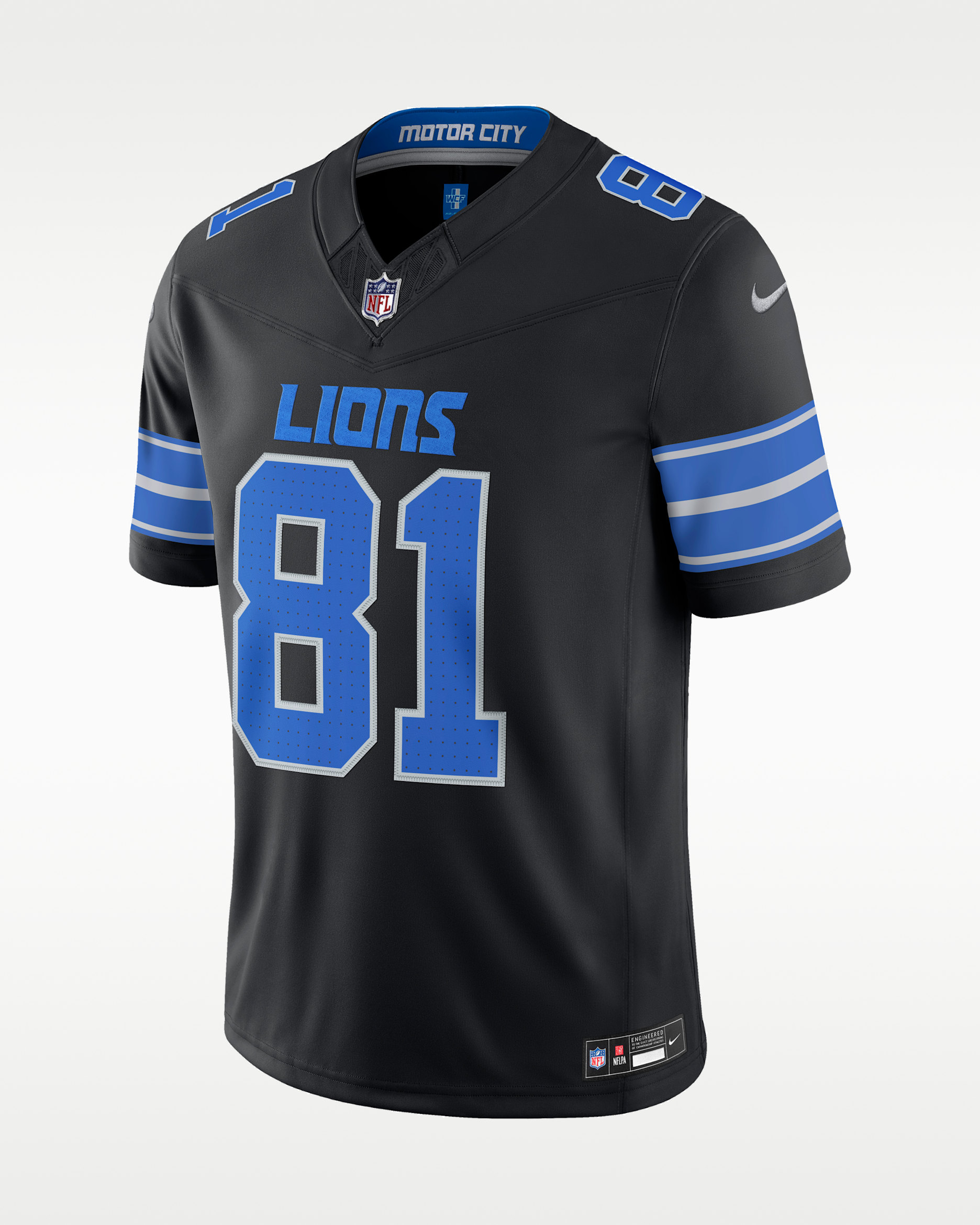 Calvin Johnson Detroit Lions Retired Men's Nike Dri-FIT NFL Limited Jersey - Black