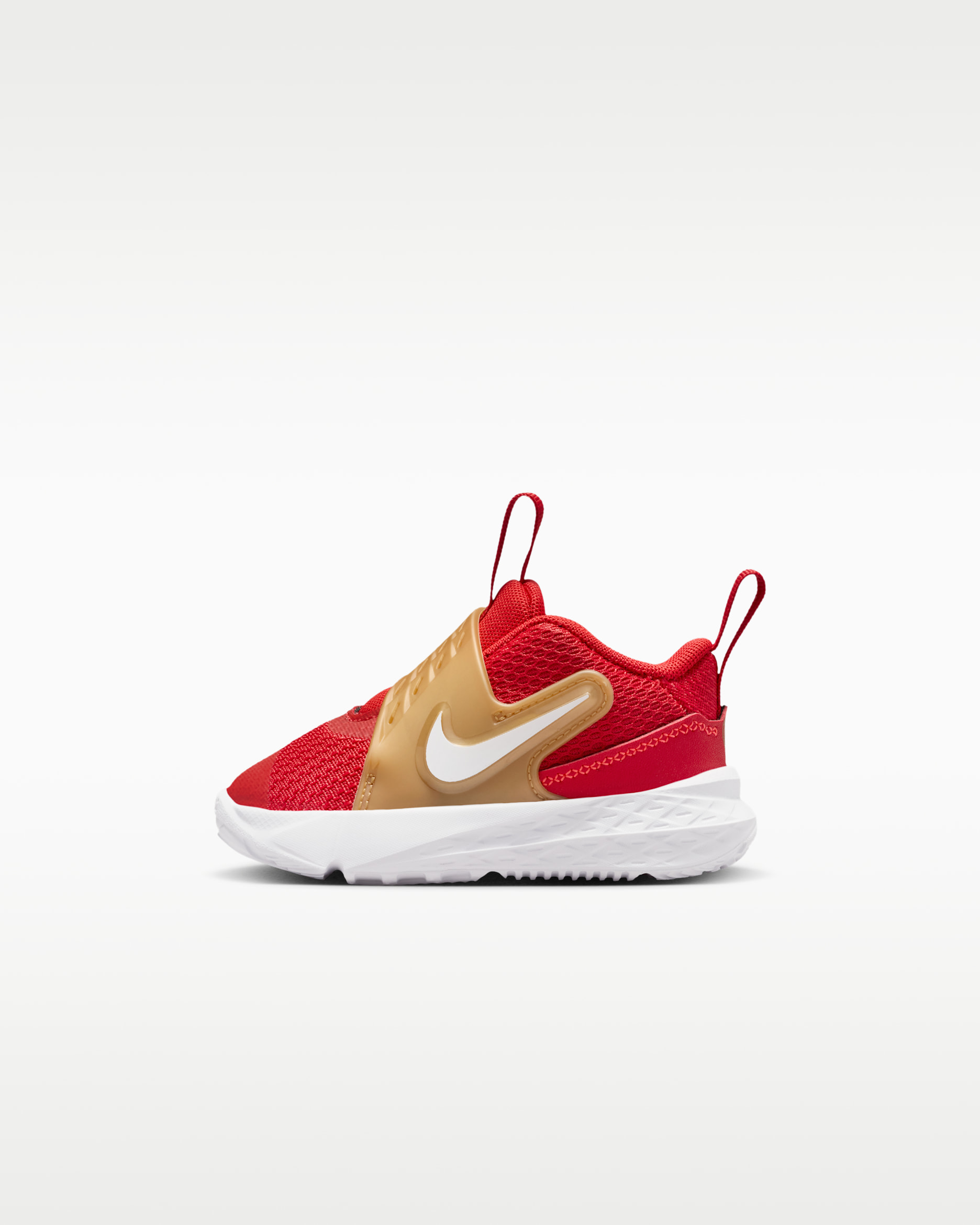 Nike Team Hustle D 12 Baby/Toddler Shoes - University Red/Metallic Gold/Bright Crimson/White