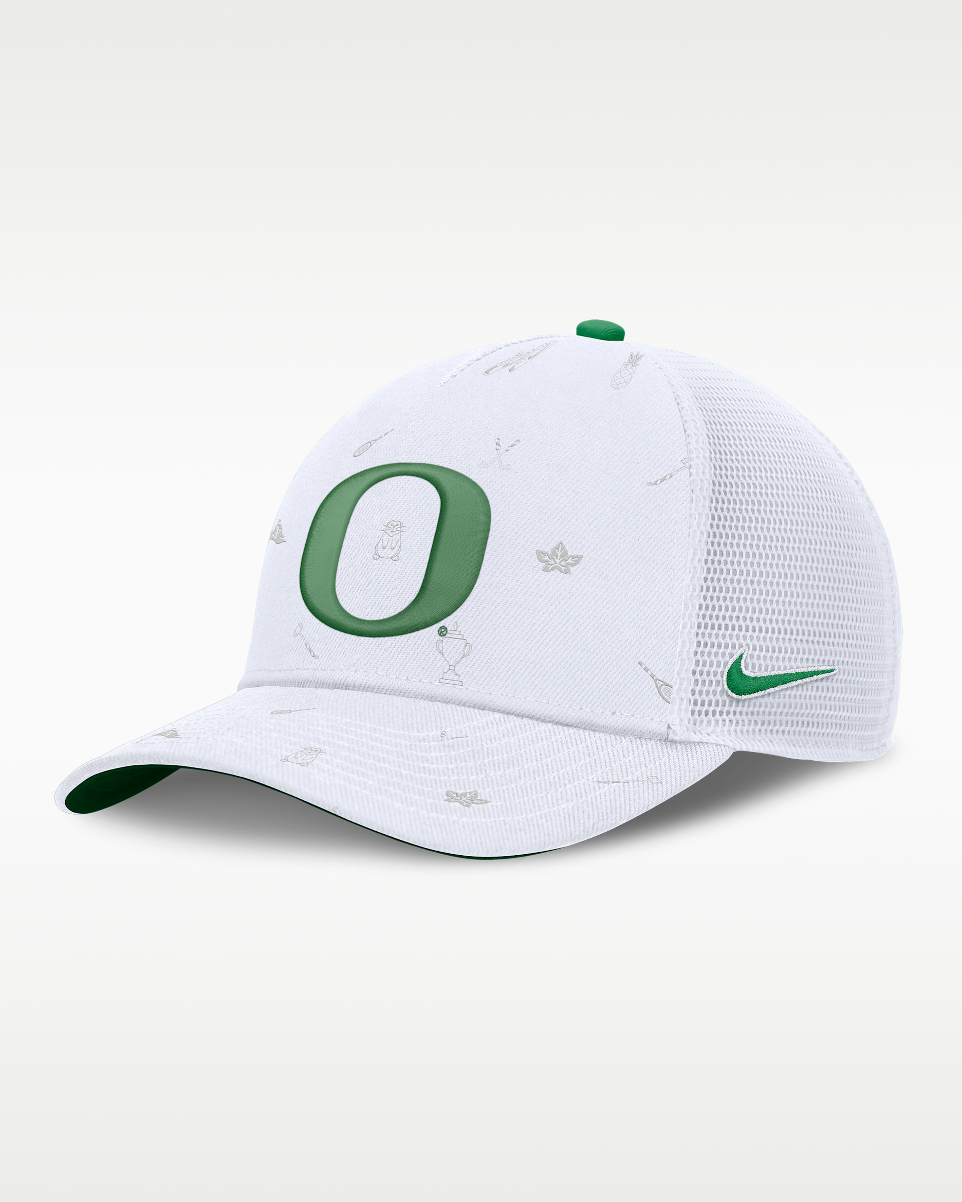 Oregon Country Club Golfin' Rise Men's Nike College Trucker Adjustable Hat - White