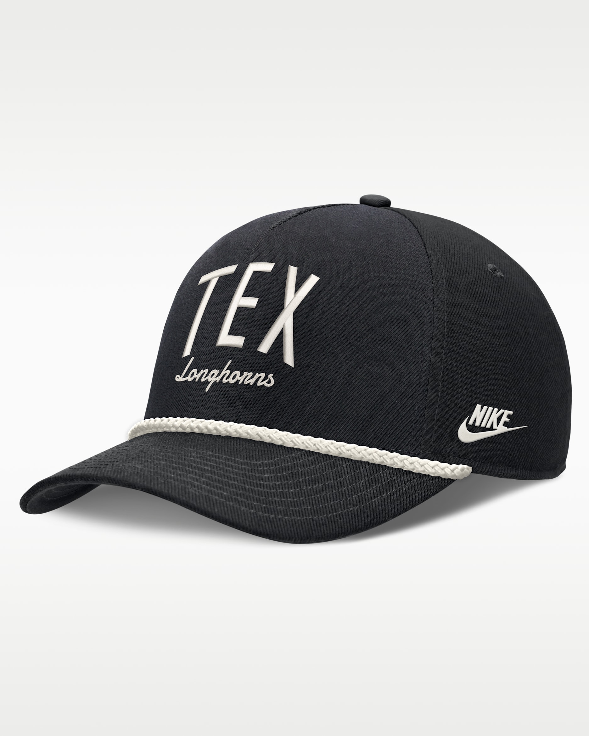 Texas Legacy Letter Rise Men's Nike Dri-FIT College A-Frame Adjustable Hat - Black