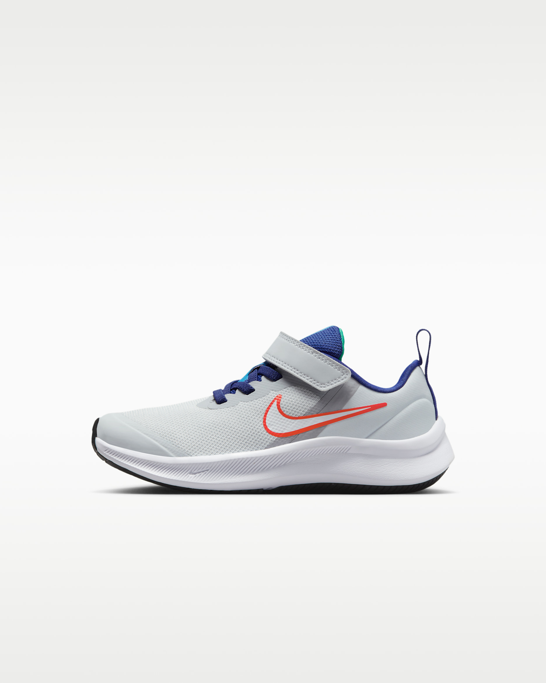 Tenis para niños de preescolar Nike Star Runner 3 - Platino puro/Carmesí claro/Azul royal intenso/Blanco