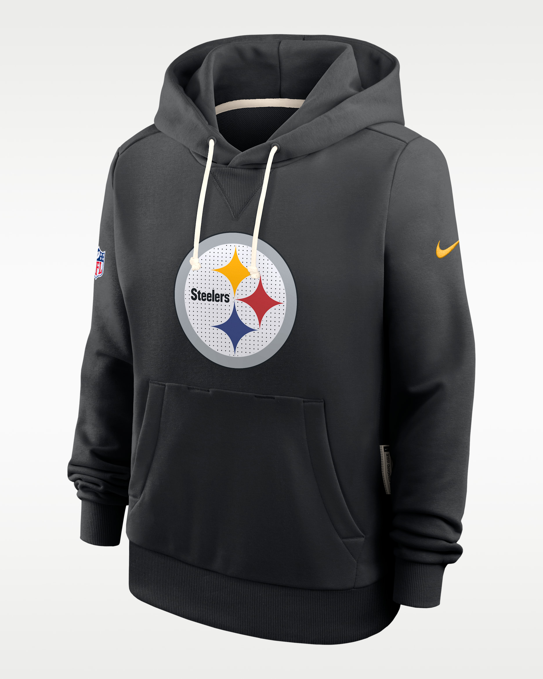 Pittsburgh Steelers Sideline Women's Nike Dri-FIT NFL Pullover Hoodie - Black