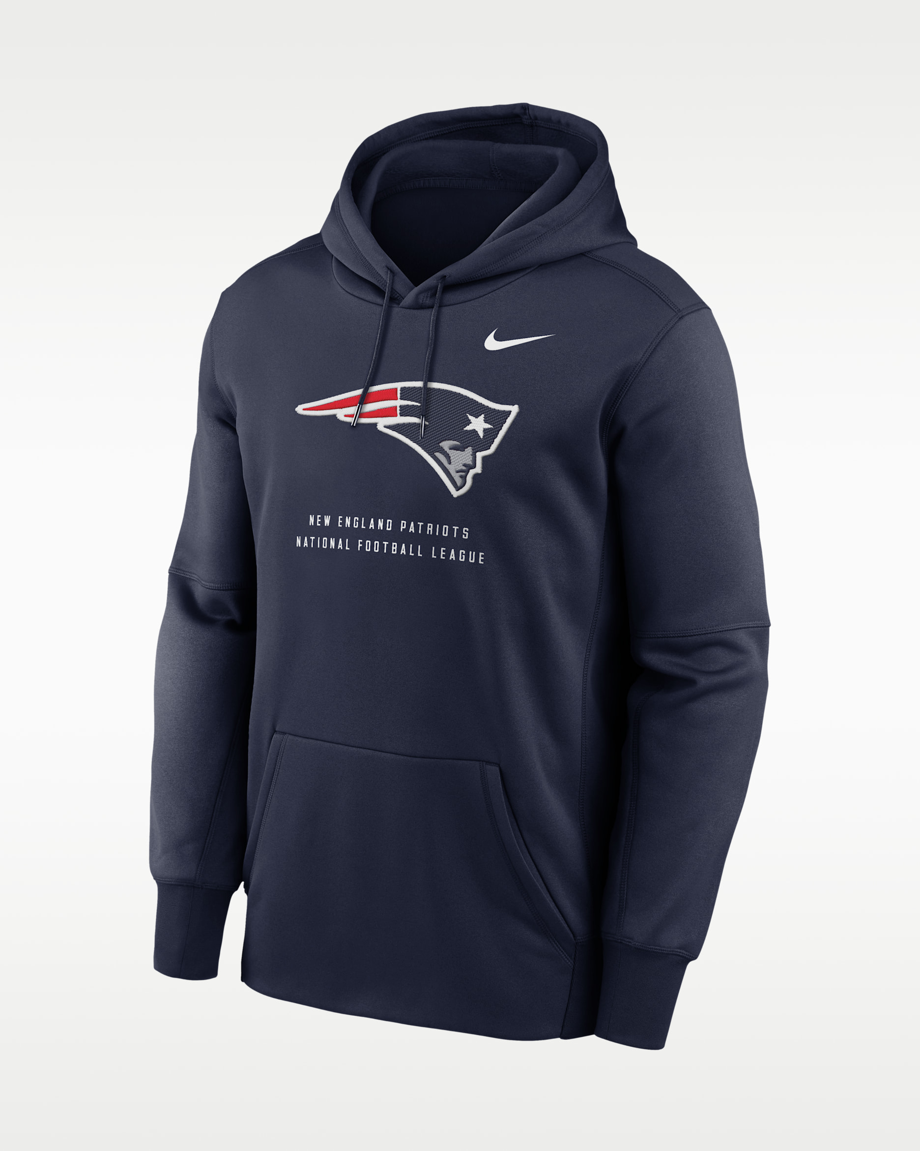 New England Patriots Men's Nike Therma NFL Pullover Hoodie - Navy
