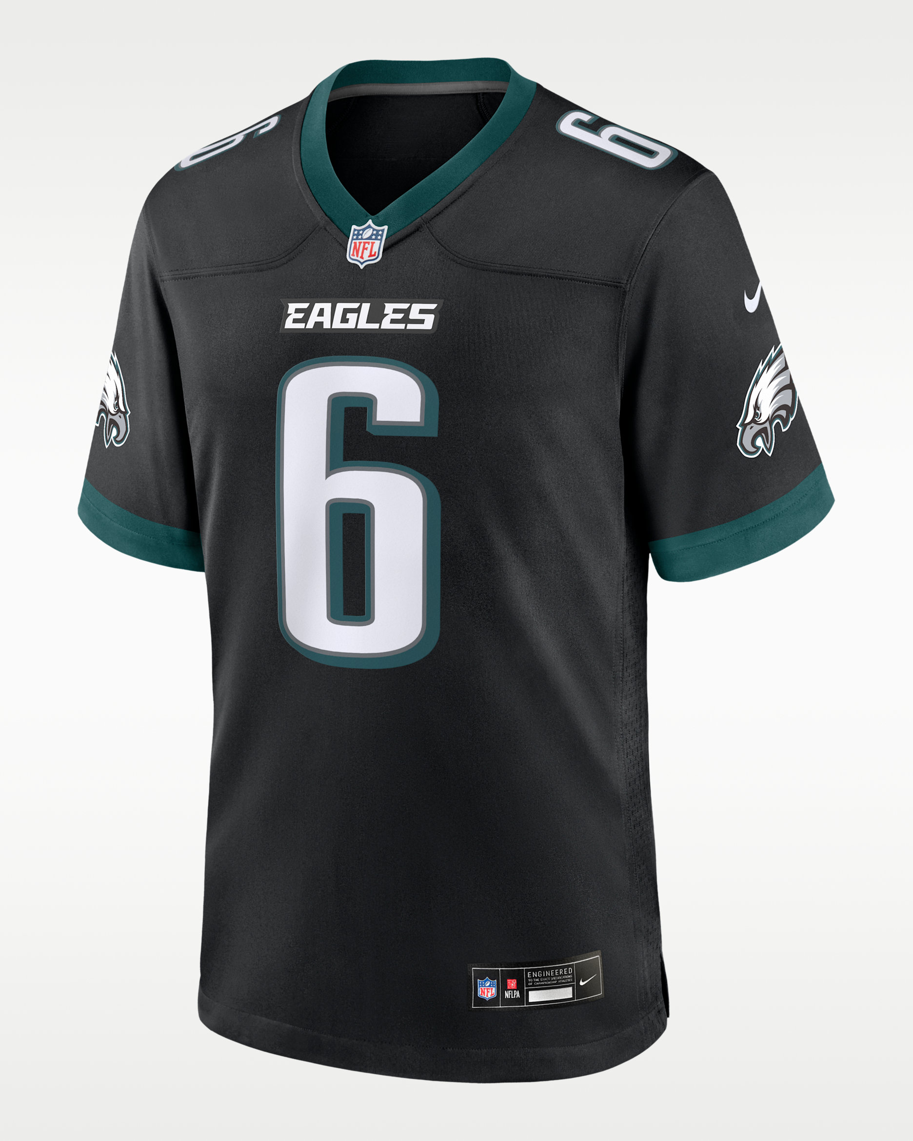 DeVonta Smith Philadelphia Eagles Men's Nike NFL Game Jersey - Black/Midnight Green/White