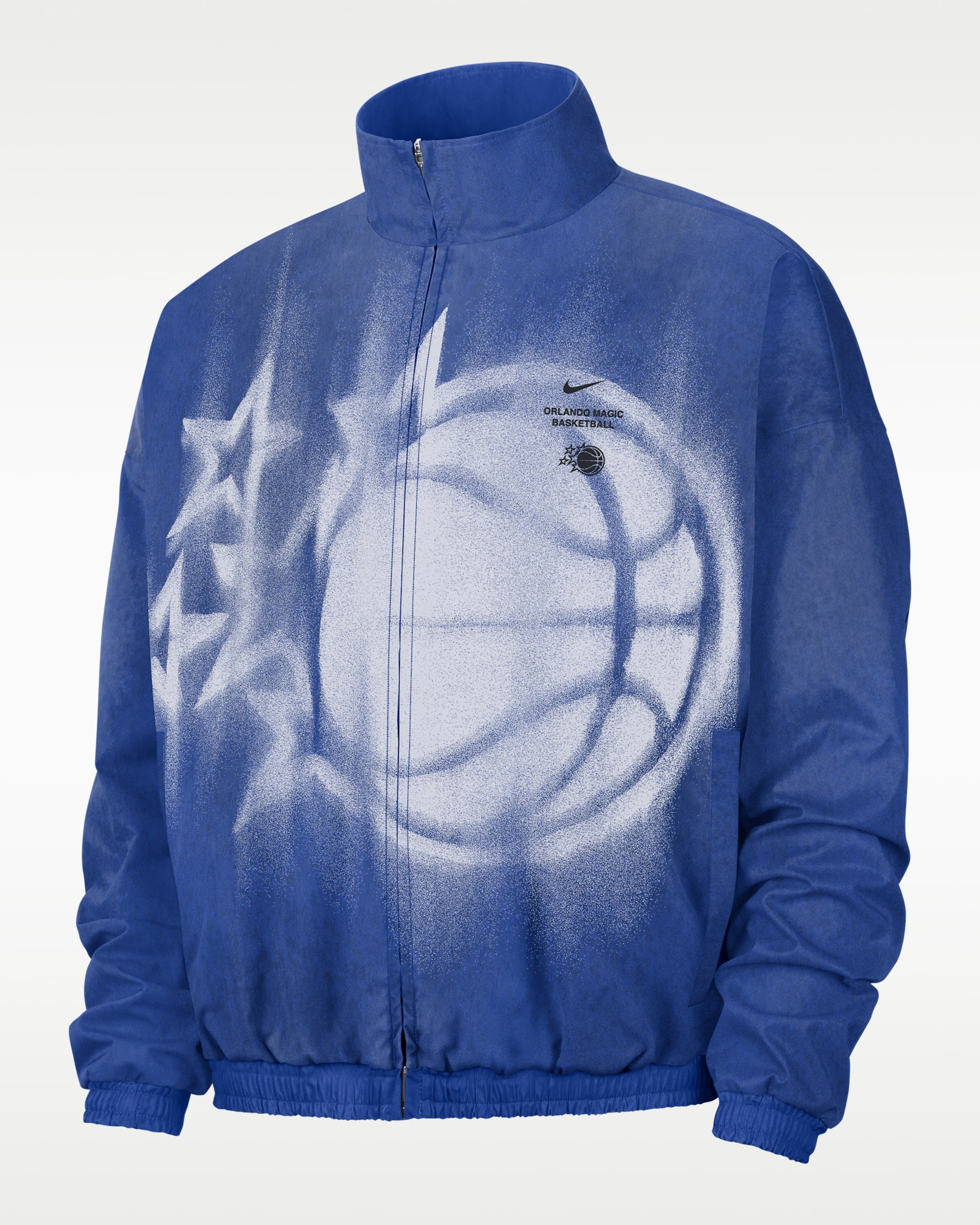 Orlando Magic Standard Issue Men's Basketball Woven Jacket - Game Royal/White