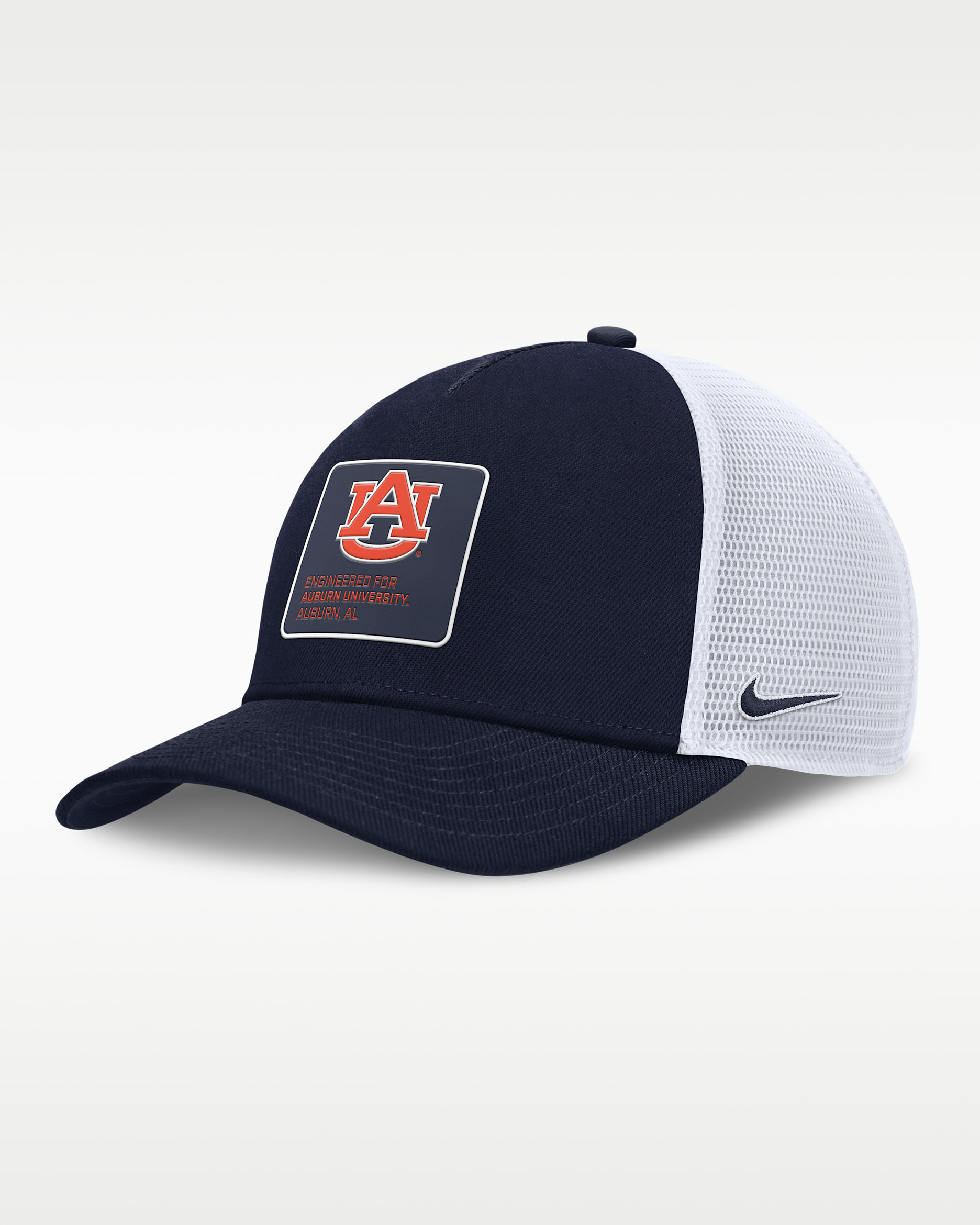 Auburn On-Field Rise Engineered Men's Nike College Trucker Adjustable Hat - Navy