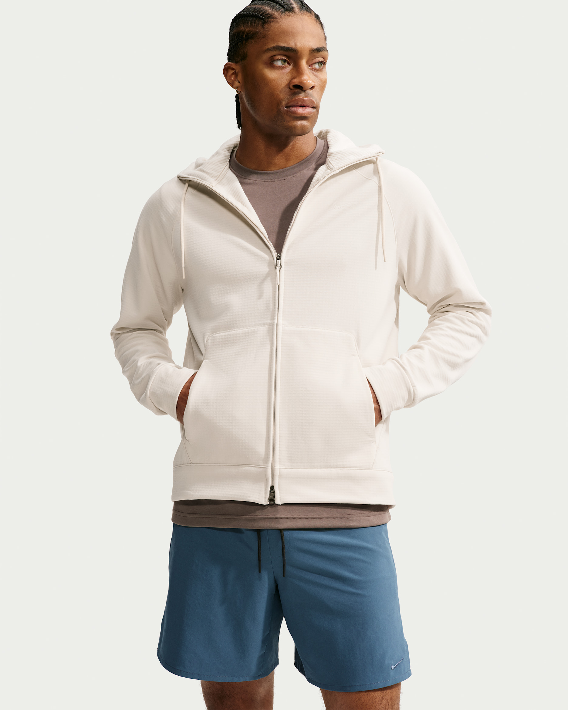 Nike Primary NanoKnit Kapuzenjacke mit Therma-FIT-Technologie (Herren) - Light Orewood Brown/Light Orewood Brown