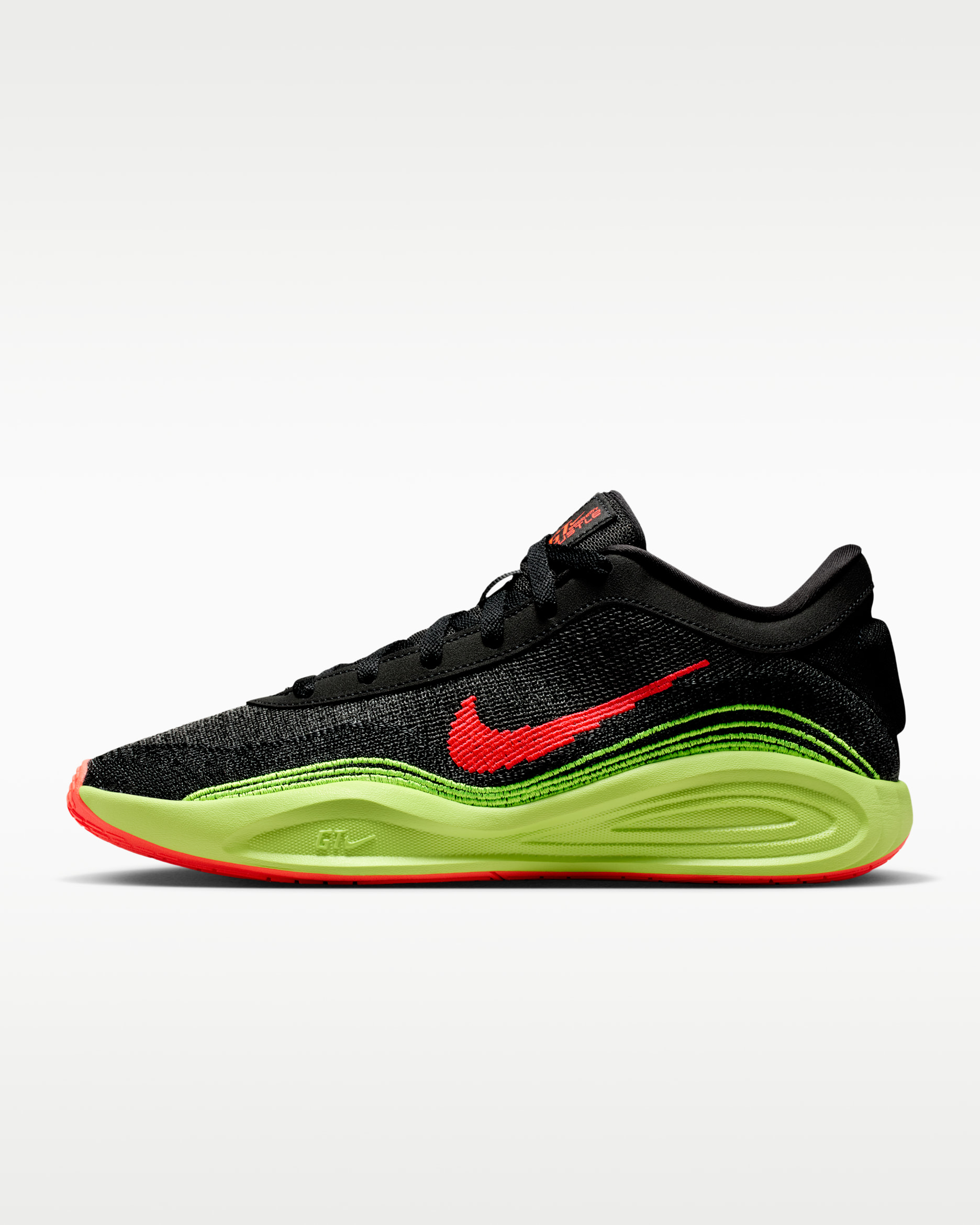 G.T. Hustle Academy EP Basketball Shoes - Black/Volt/Bright Crimson