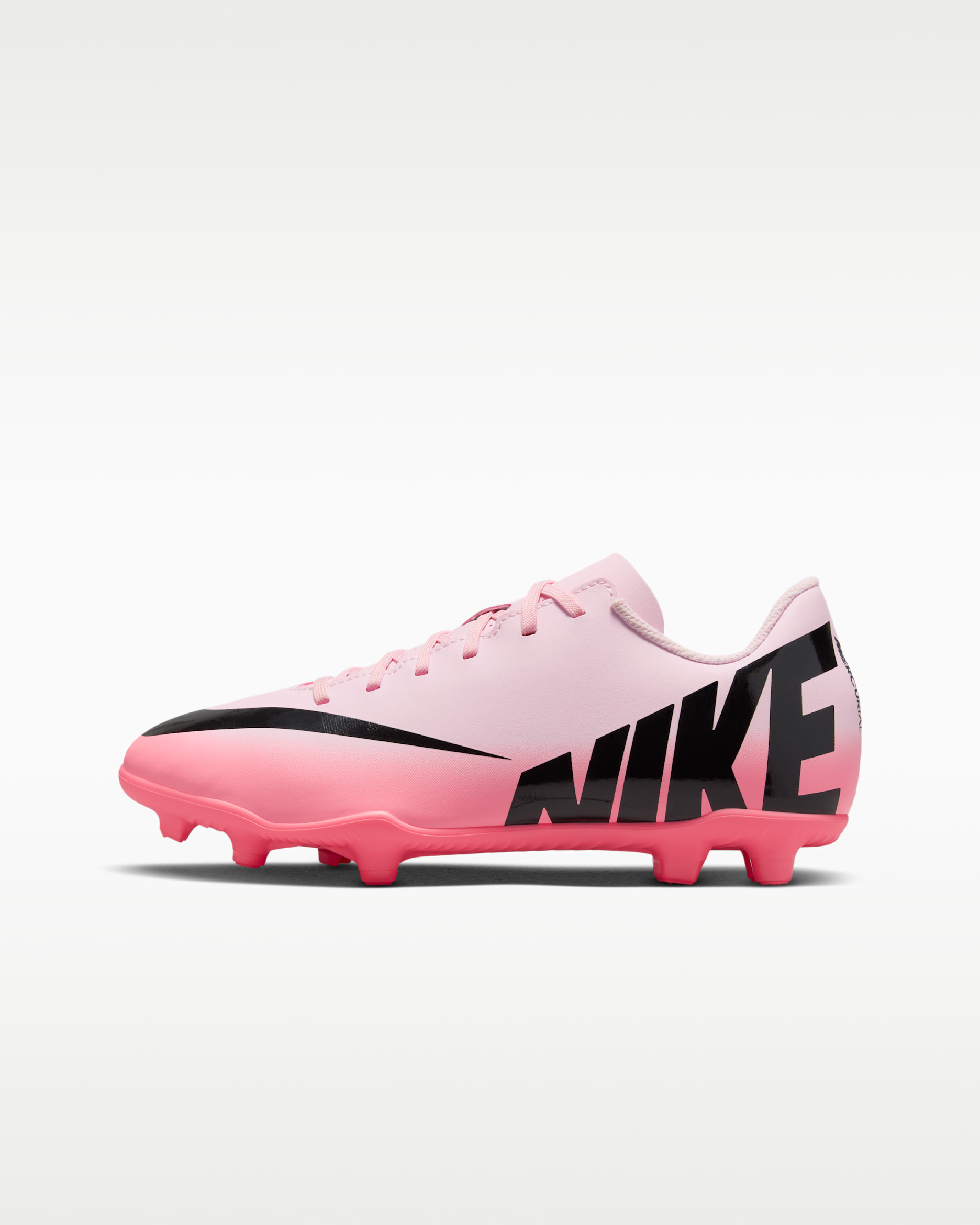 Nike Jr. Mercurial Vapor 15 Club Younger/Older Kids' MG Low-Top Football Boot - Pink Foam/Black