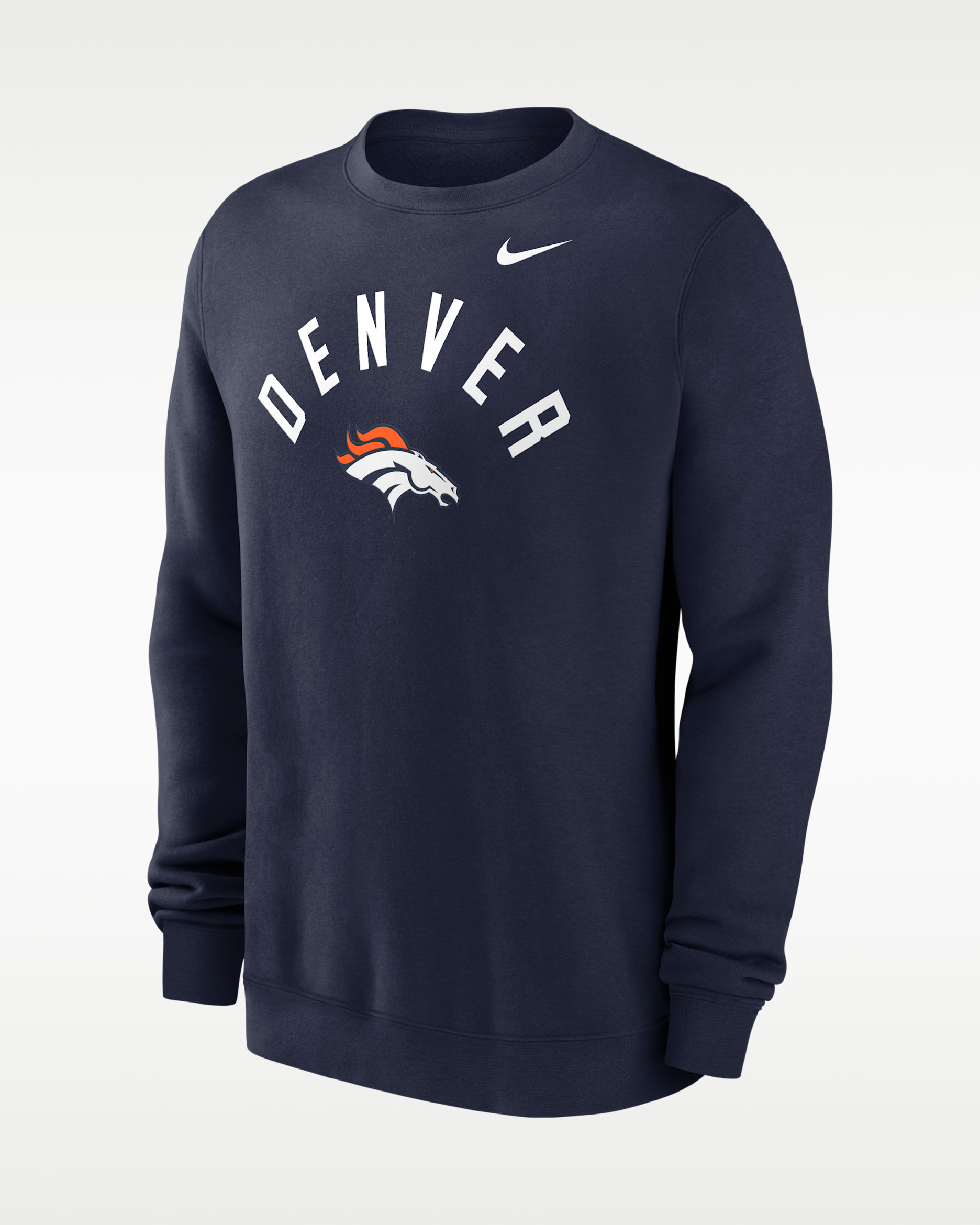 Denver Broncos Club Men's Nike NFL Pullover Crew - Navy