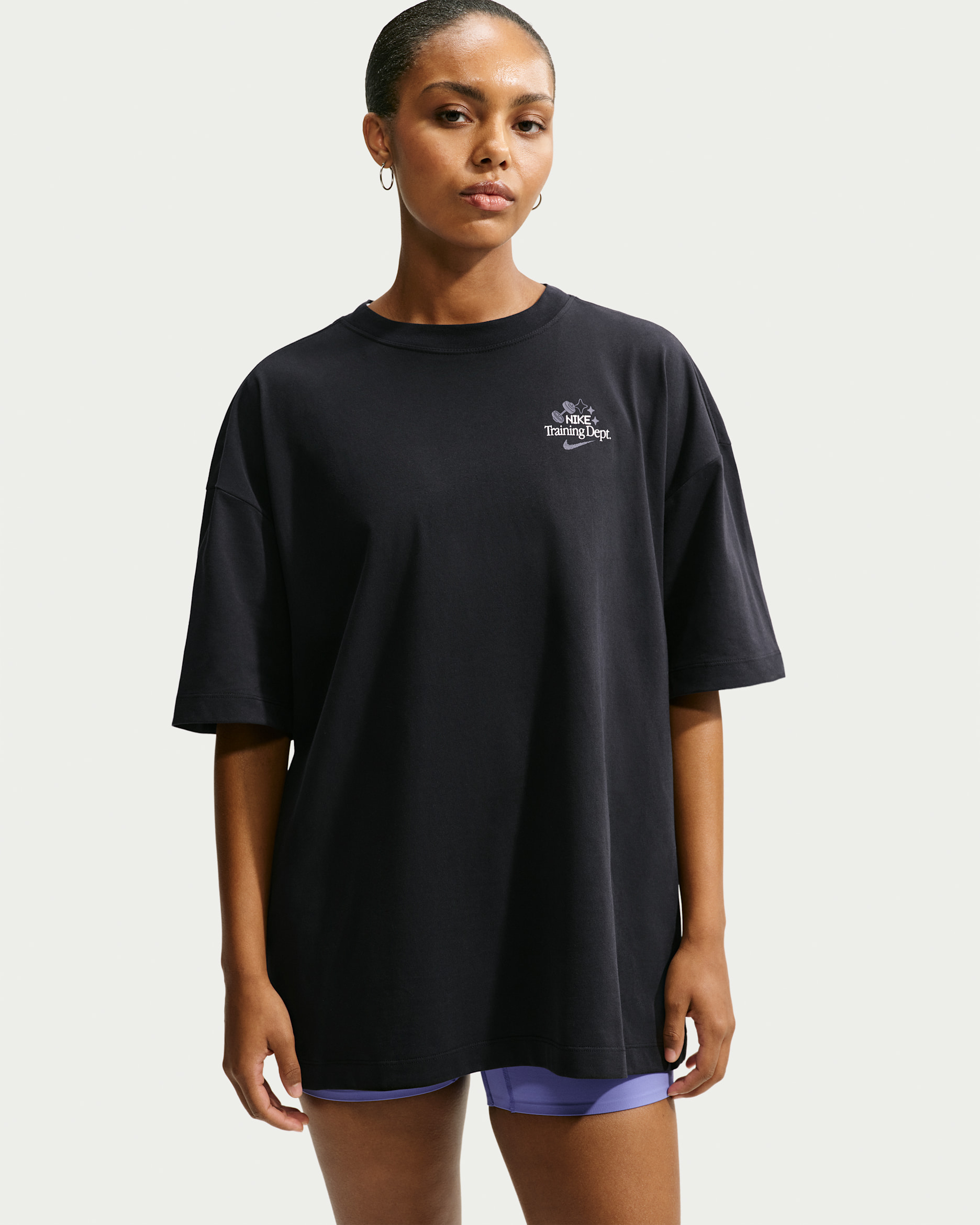 Playera Dri-FIT oversized para mujer Nike - Negro
