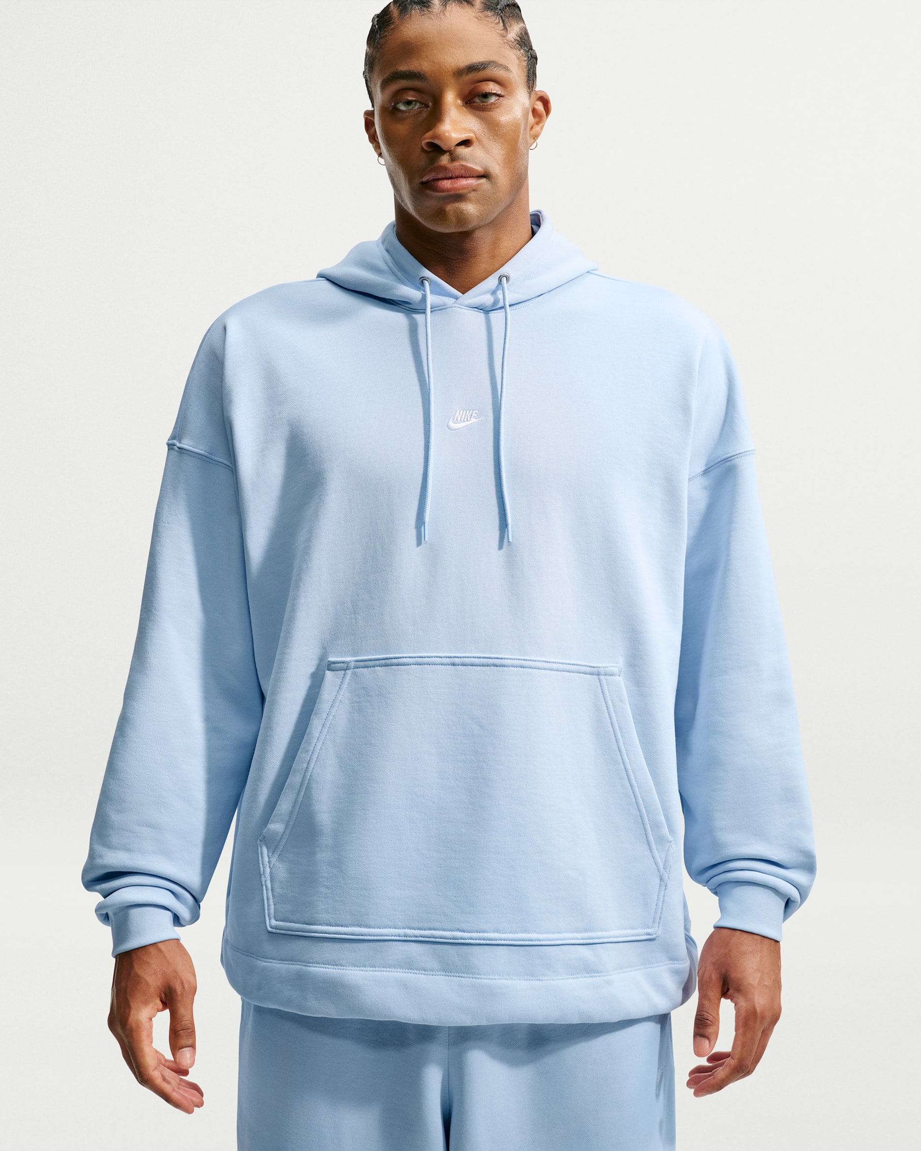 Nike Sportswear Club Dessuadora amb caputxa oversized de teixit French Terry - Home - Hydrogen Blue/Hydrogen Blue/Blanc