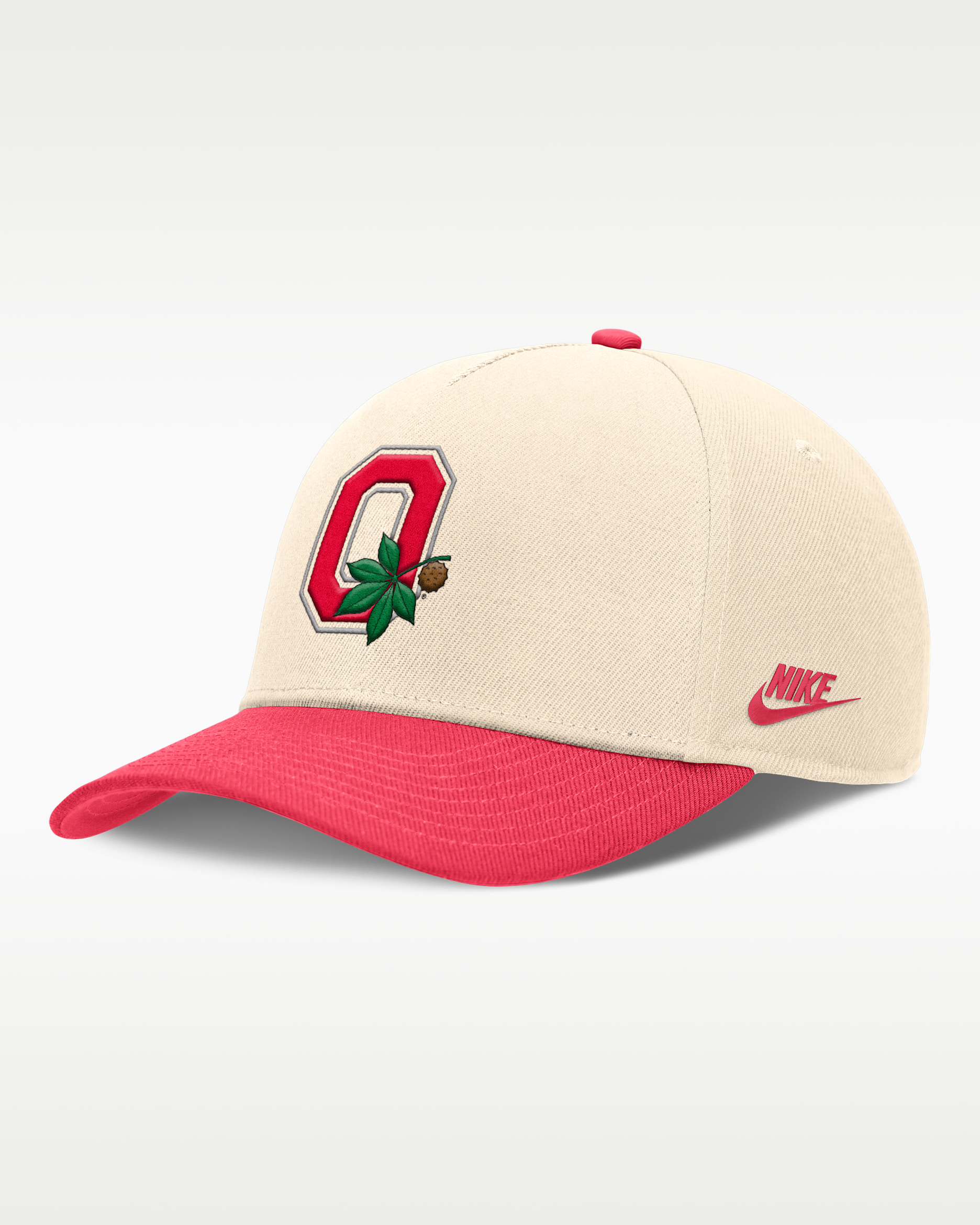 Ohio State Primetime Rise Academic Men's Nike Dri-FIT College Adjustable Hat - Natural