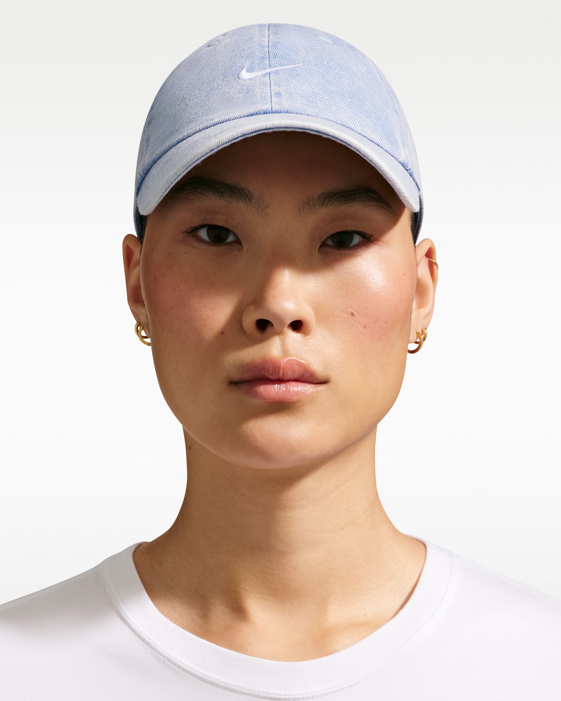 Nike Club Unstructured Denim Cap - Work Blue/White