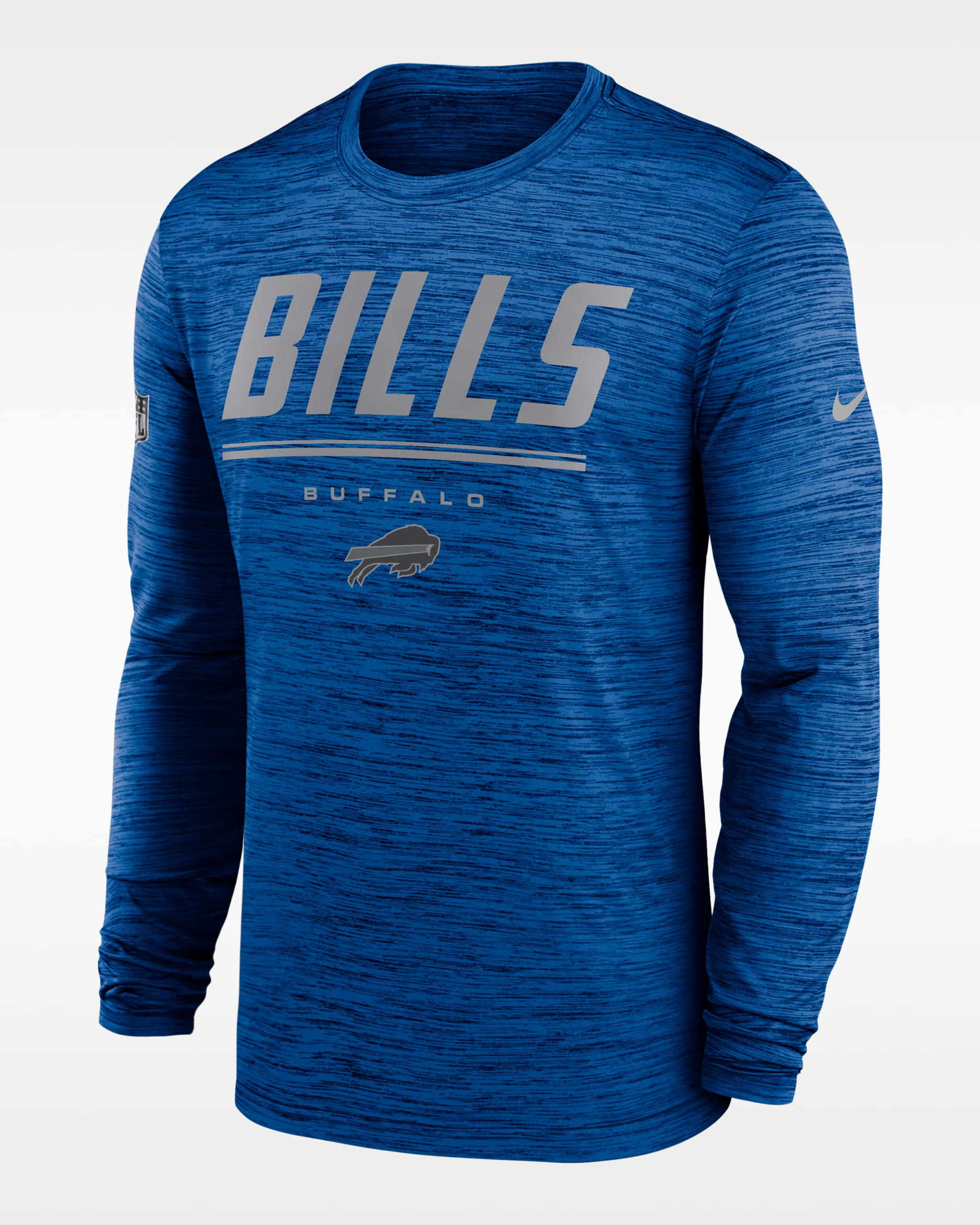 Playera de manga larga Nike Dri-FIT de la NFL para hombre Buffalo Bills Sideline Team Issue Velocity - Royal