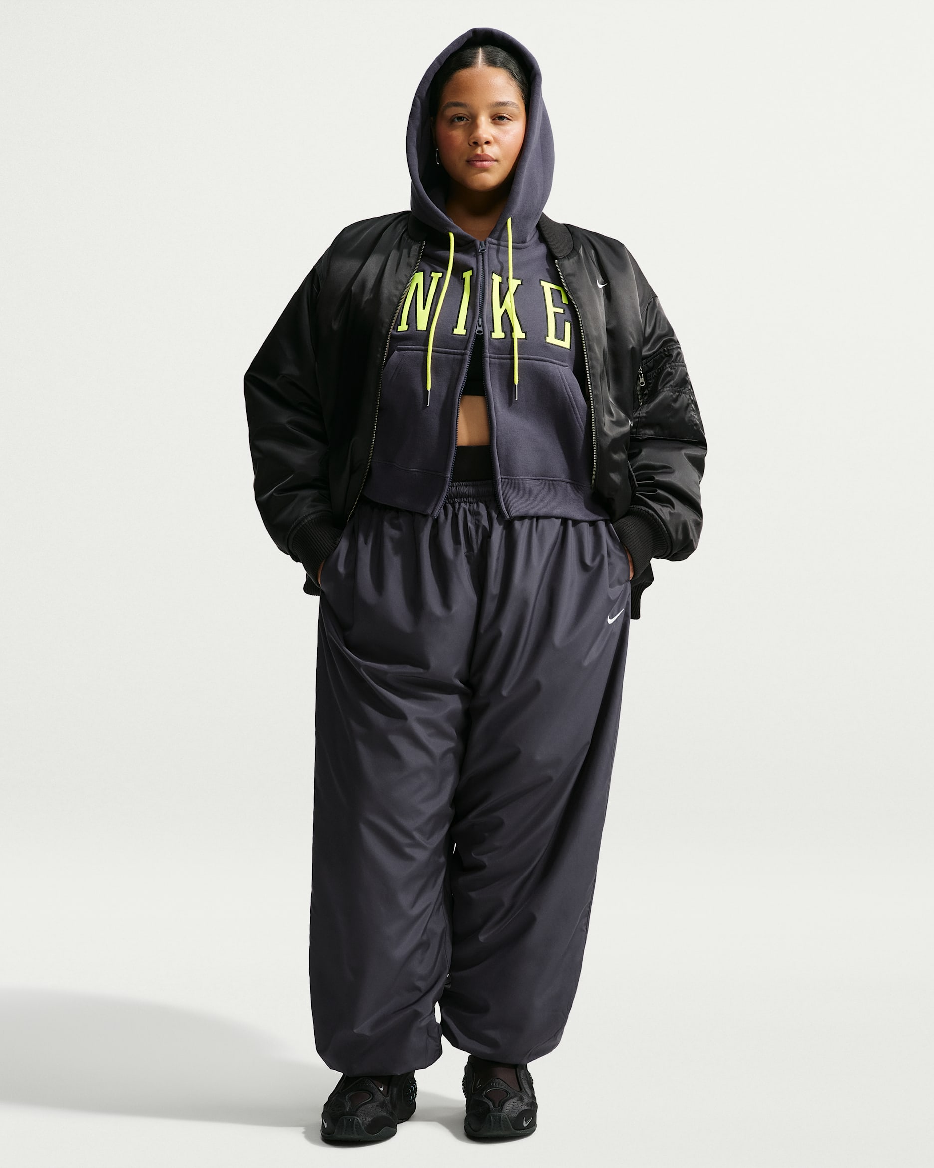 Nike Sportswear Women's Mid-Rise UV Joggers (Plus Size) - Gridiron/Sail