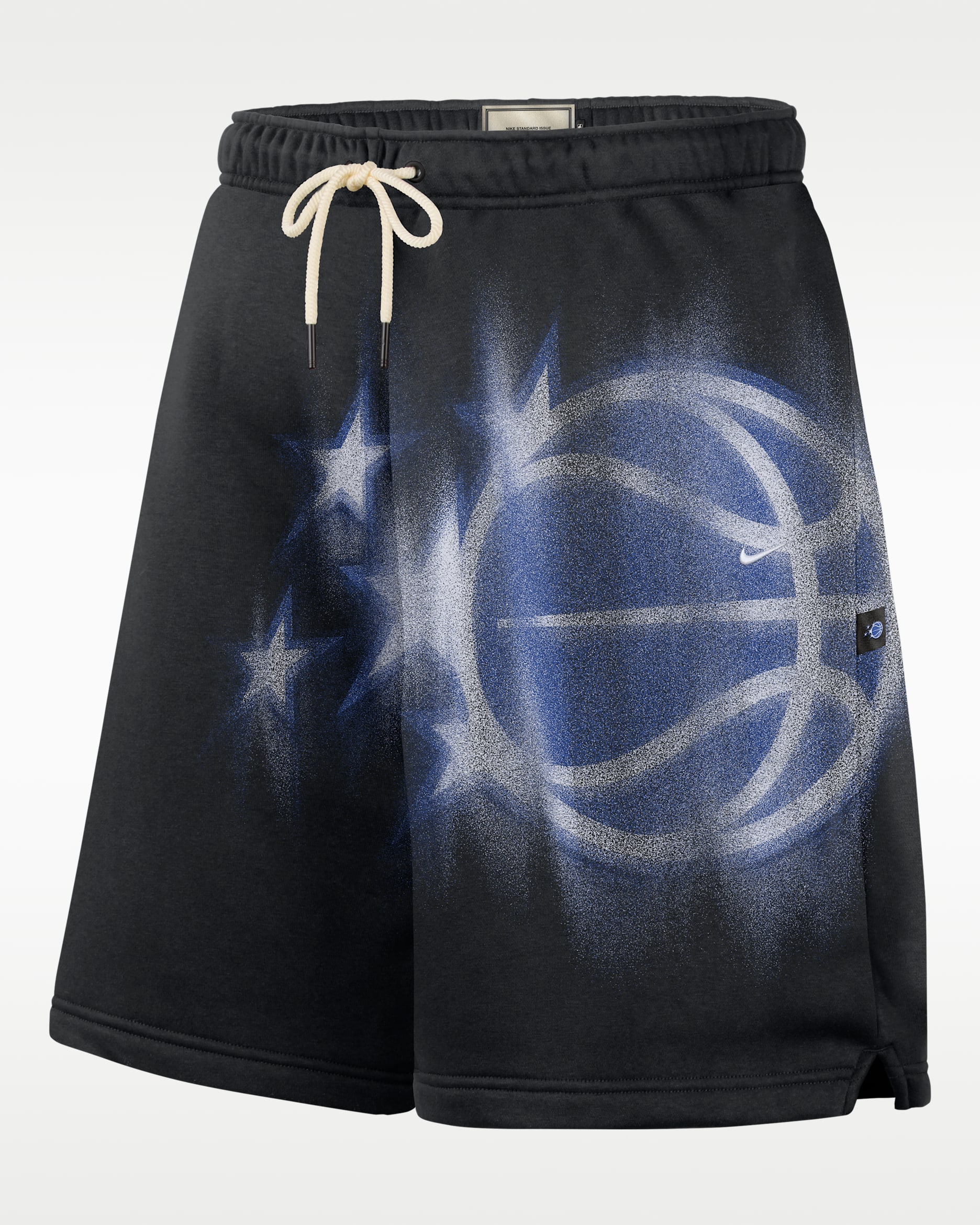 Shorts de básquetbol de tejido Fleece para hombre Orlando Magic Standard Issue - Negro/Blanco