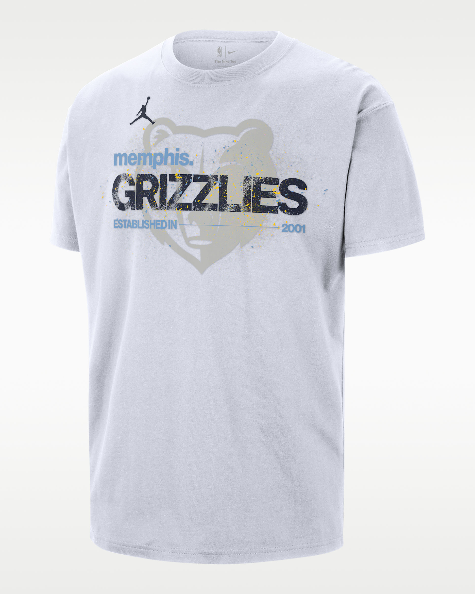 T-shirt Memphis Grizzlies Courtside Jordan '85 NBA Statement pour homme - Blanc