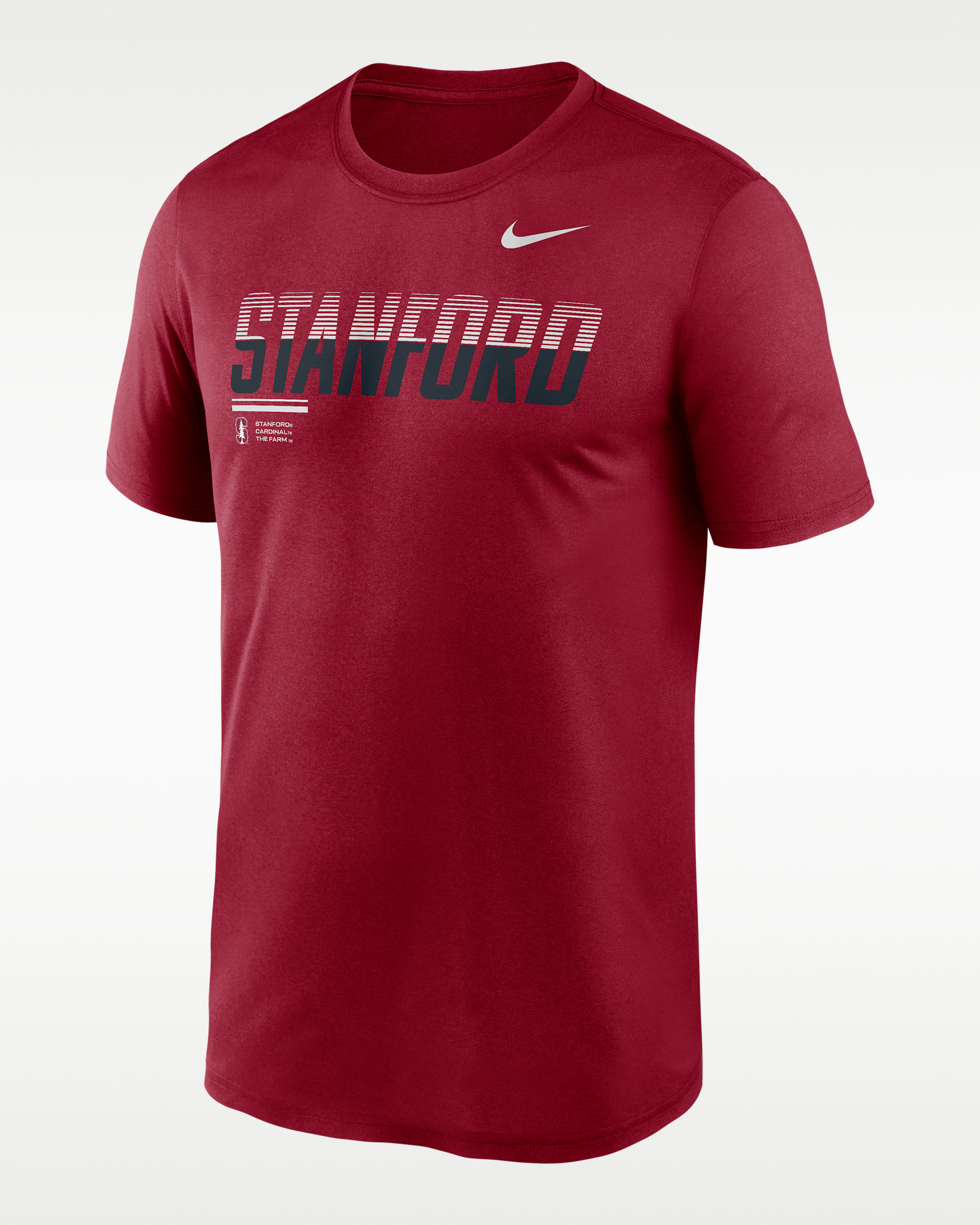 Playera universitaria Nike Dri-FIT para hombre Stanford Sideline Legend - Rojo cardenal
