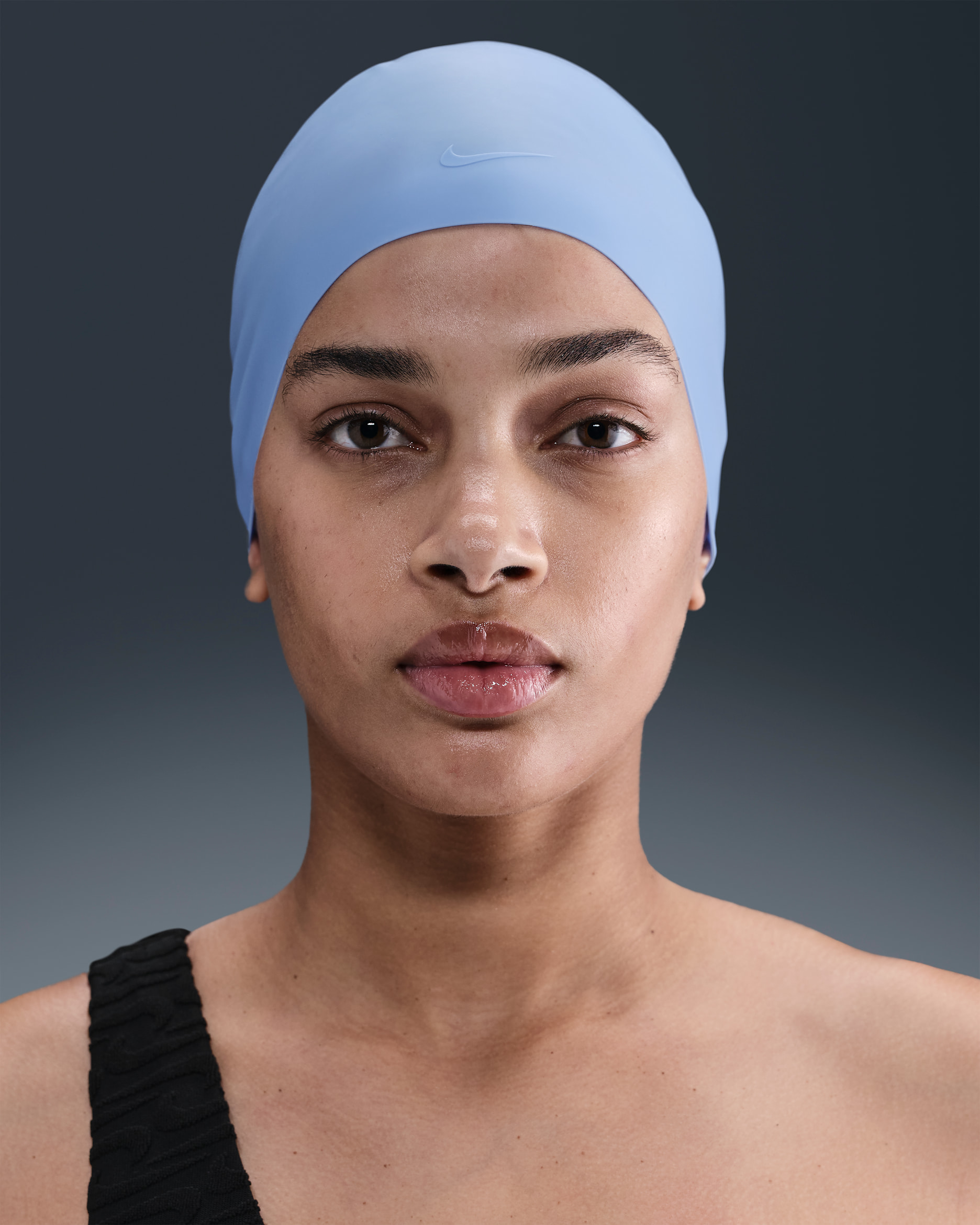 Gorra de silicón para pelo largo Nike Swim - Azul universitario/Azul universitario