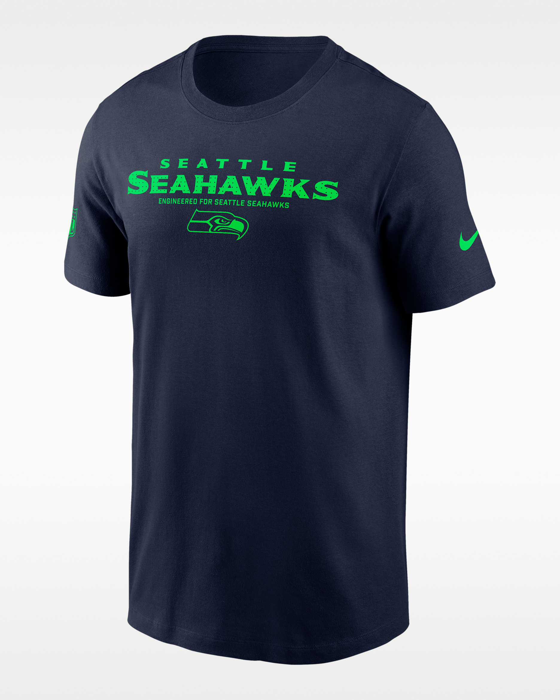 Seattle Seahawks Sideline Team Issue Men's Nike Dri-FIT NFL T-Shirt - Navy