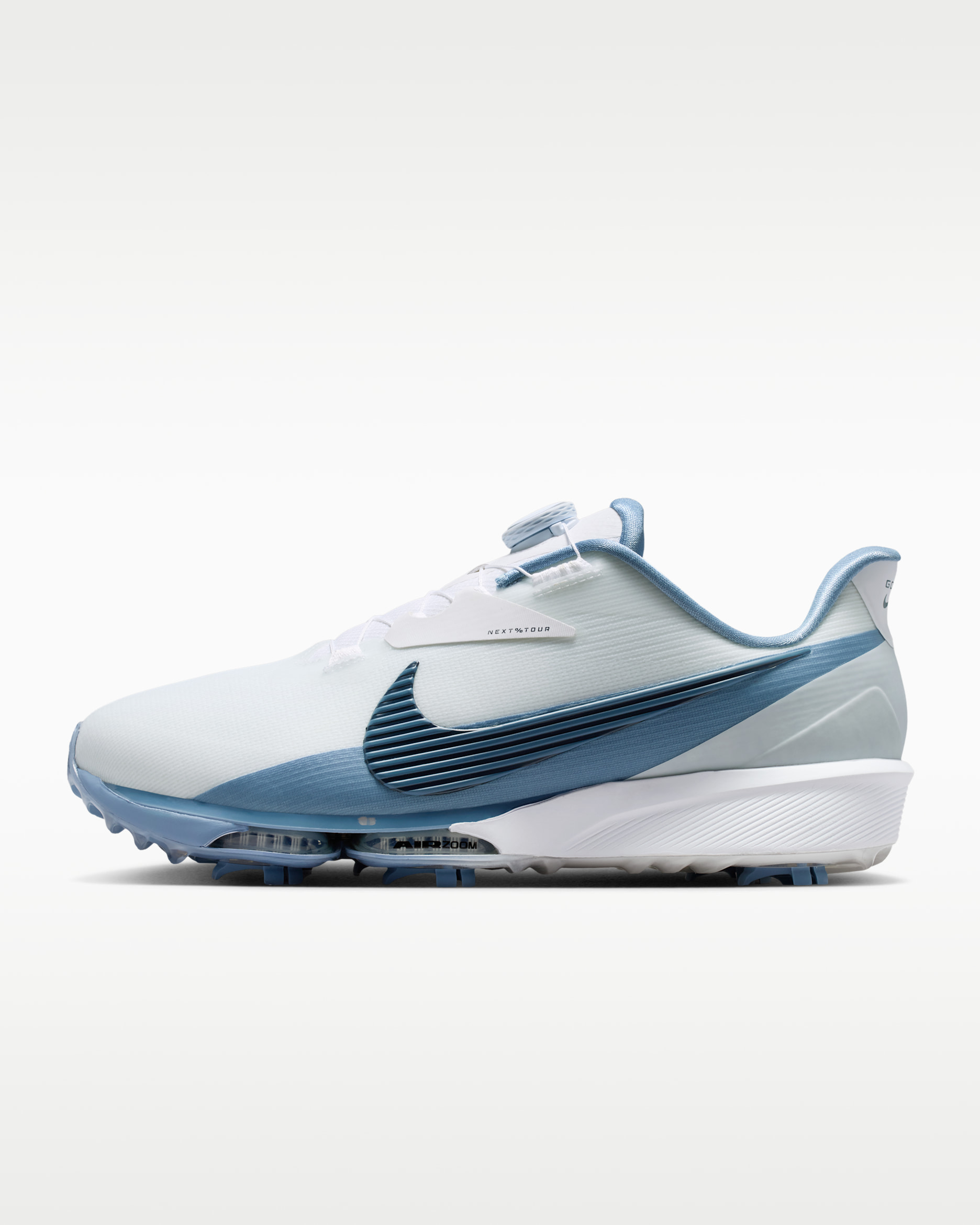 나이키 Next% 투어 보아 3 남성 골프화(와이드) - 화이트/워크 블루/썬더 블루