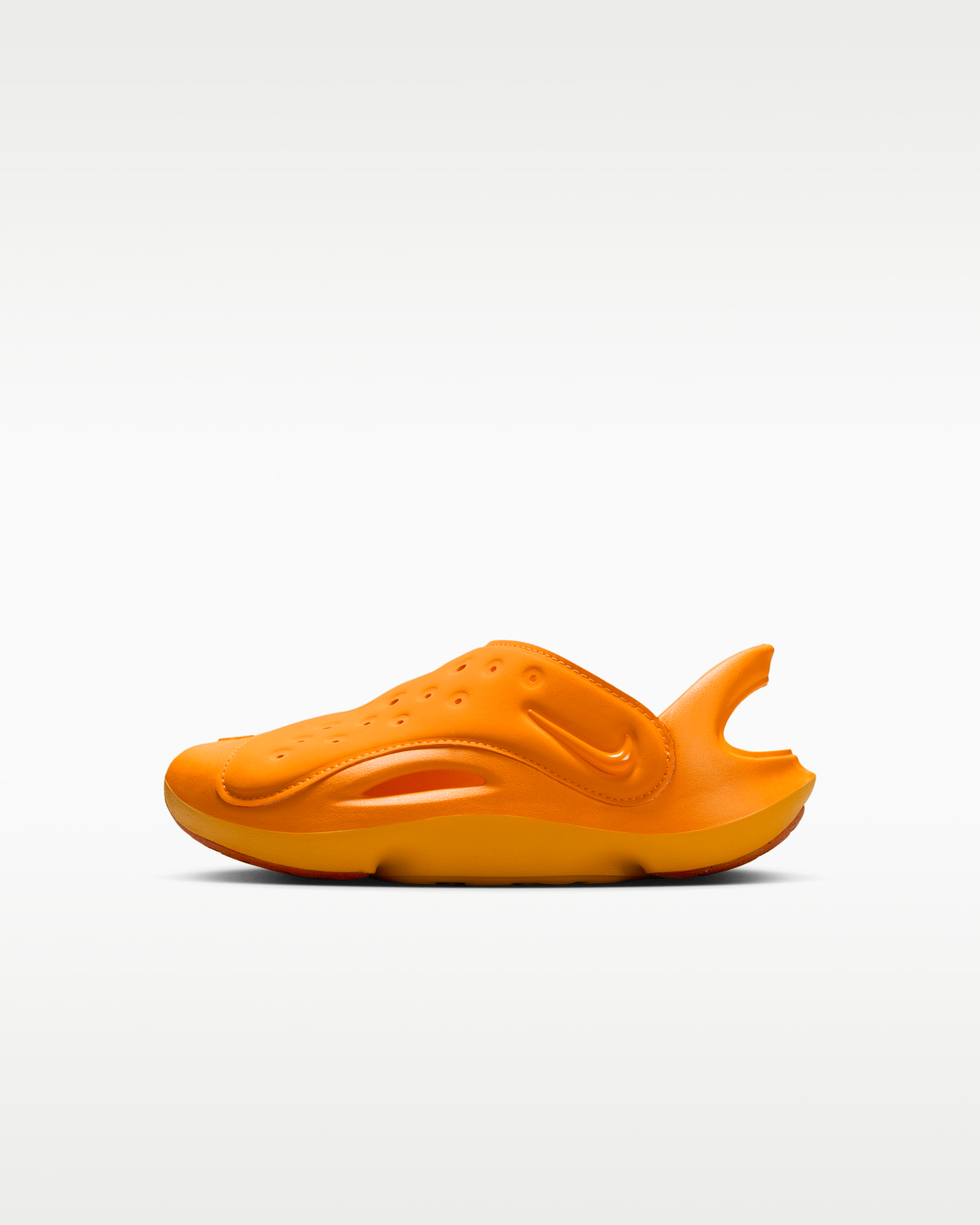 Nike Aqua Swoosh Little Kids' Sandals - Orange Peel/Picante Red/Orange Peel