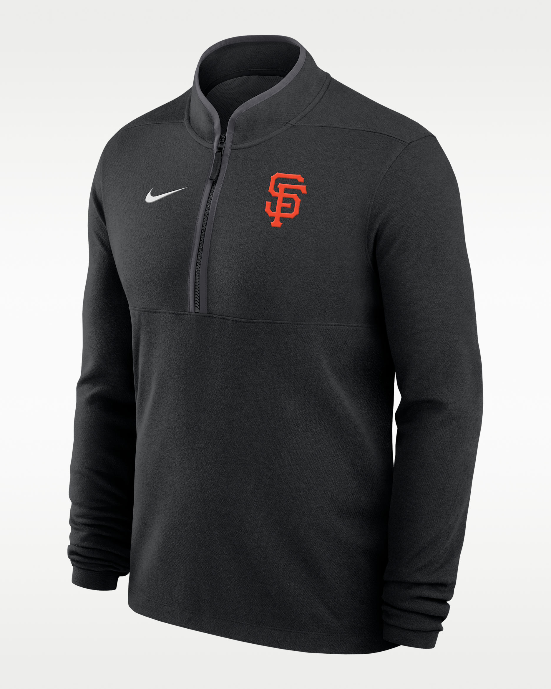 Playera de manga larga Nike Dri-FIT de la MLB de medio cierre para hombre San Francisco Giants Victory - Negro