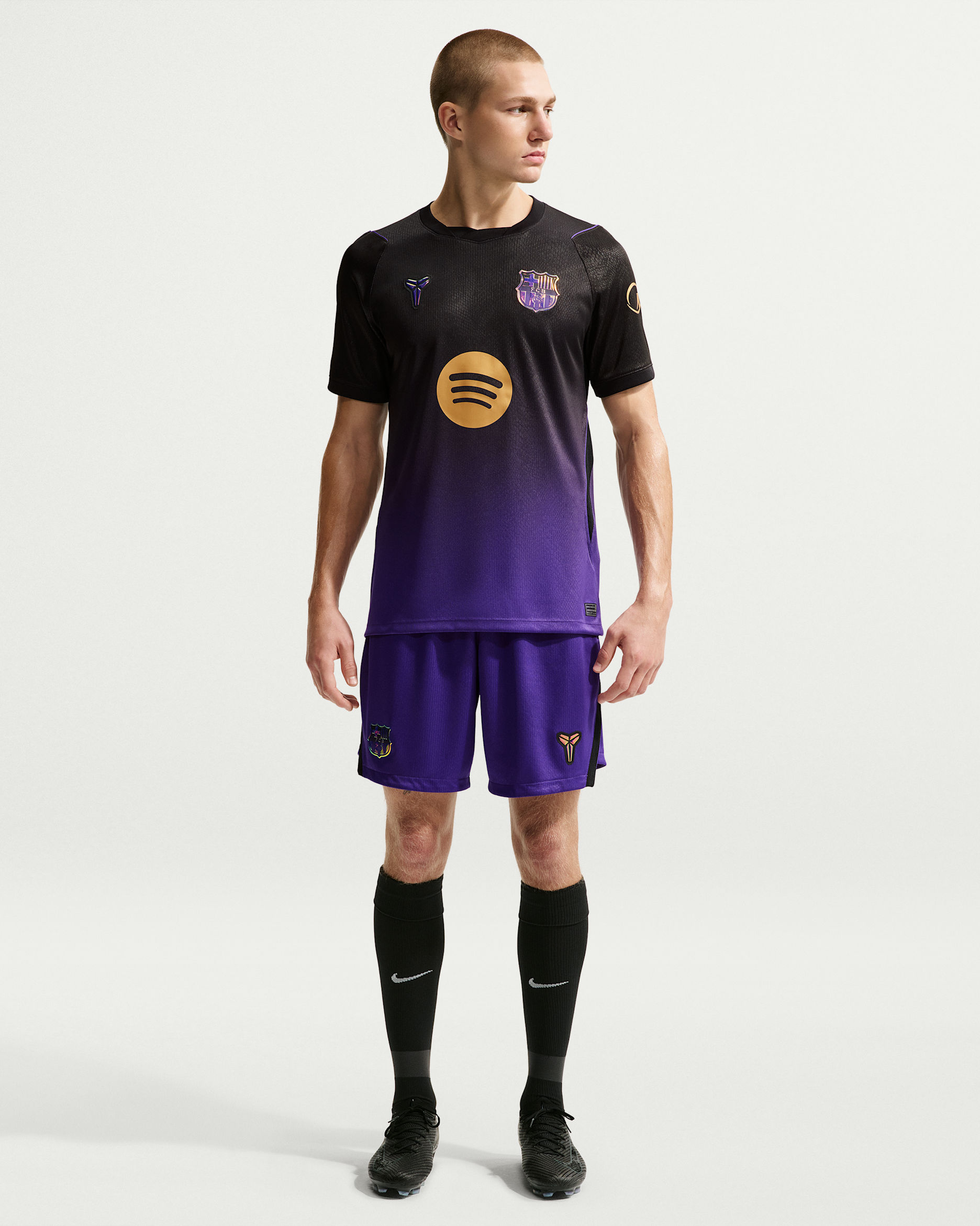 FC Barcelona 2026/27 Stadium Away Kobe Dri-FIT Replika-Fußballshorts (Herren) - Field Purple/Schwarz/Schwarz