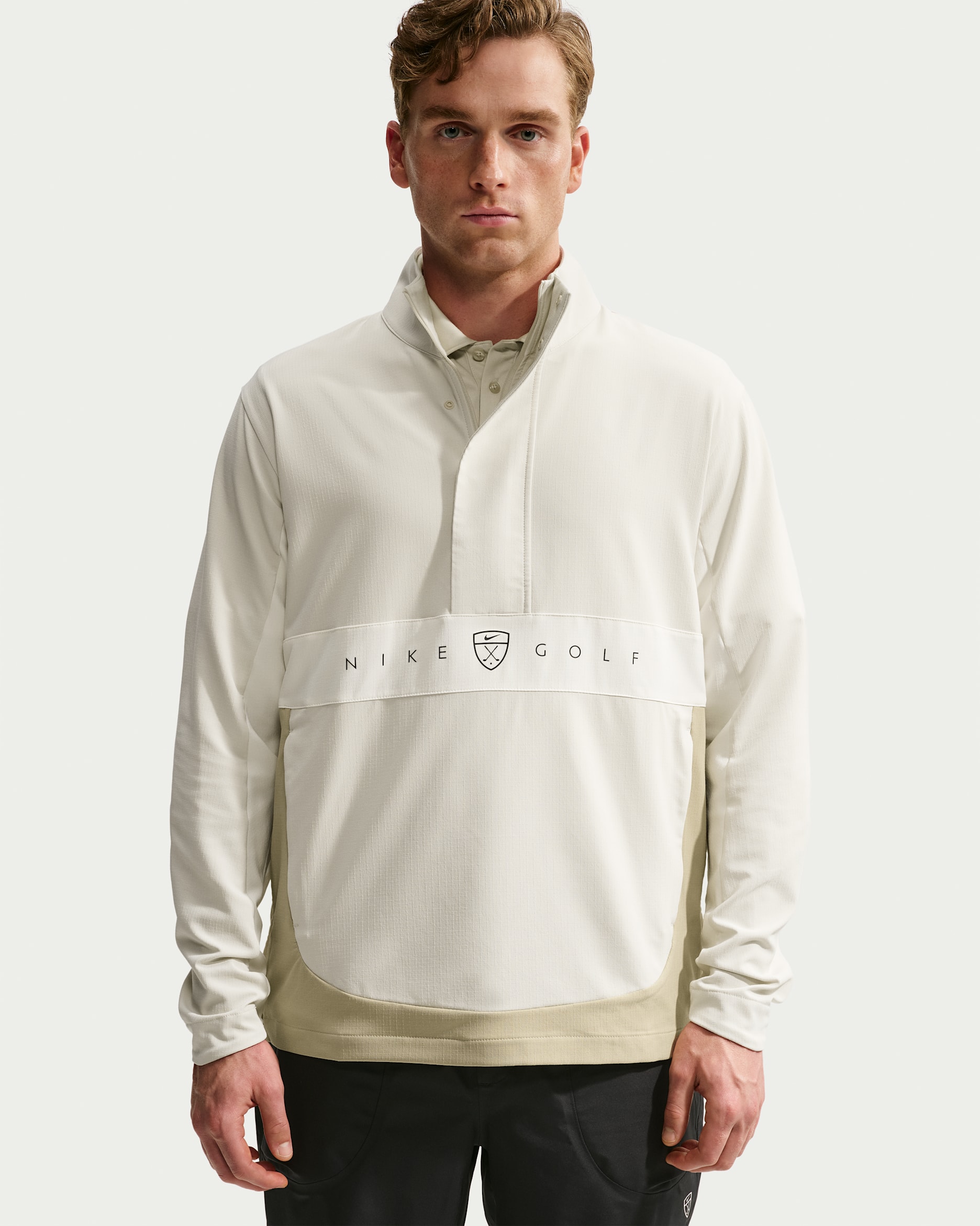 Nike Men's Repel Golf Jacket - Light Orewood Brown/Limestone/Sail/Black