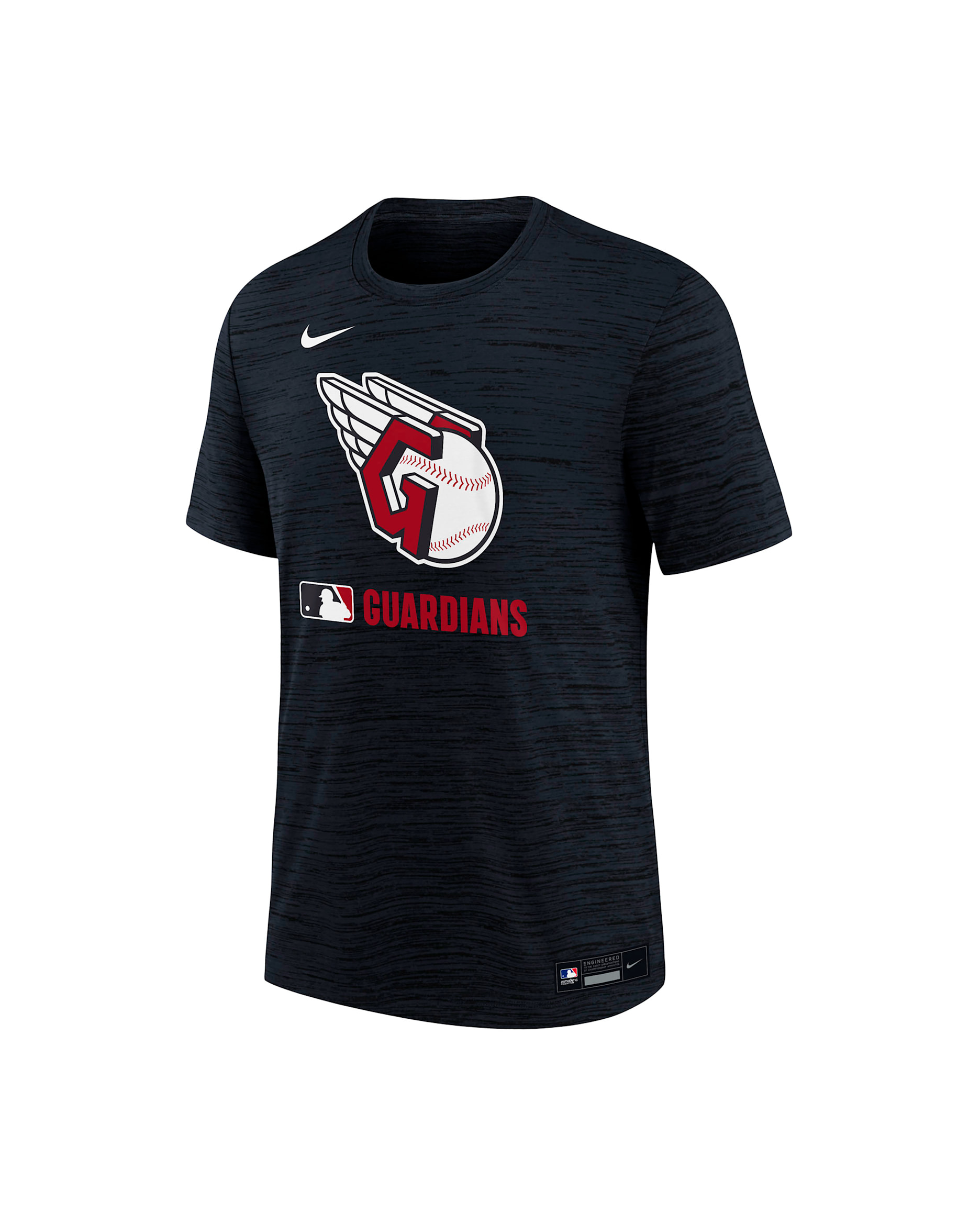 Playera Nike Dri-FIT de la MLB para niños talla grande Cleveland Guardians Authentic Collection Velocity - Azul marino