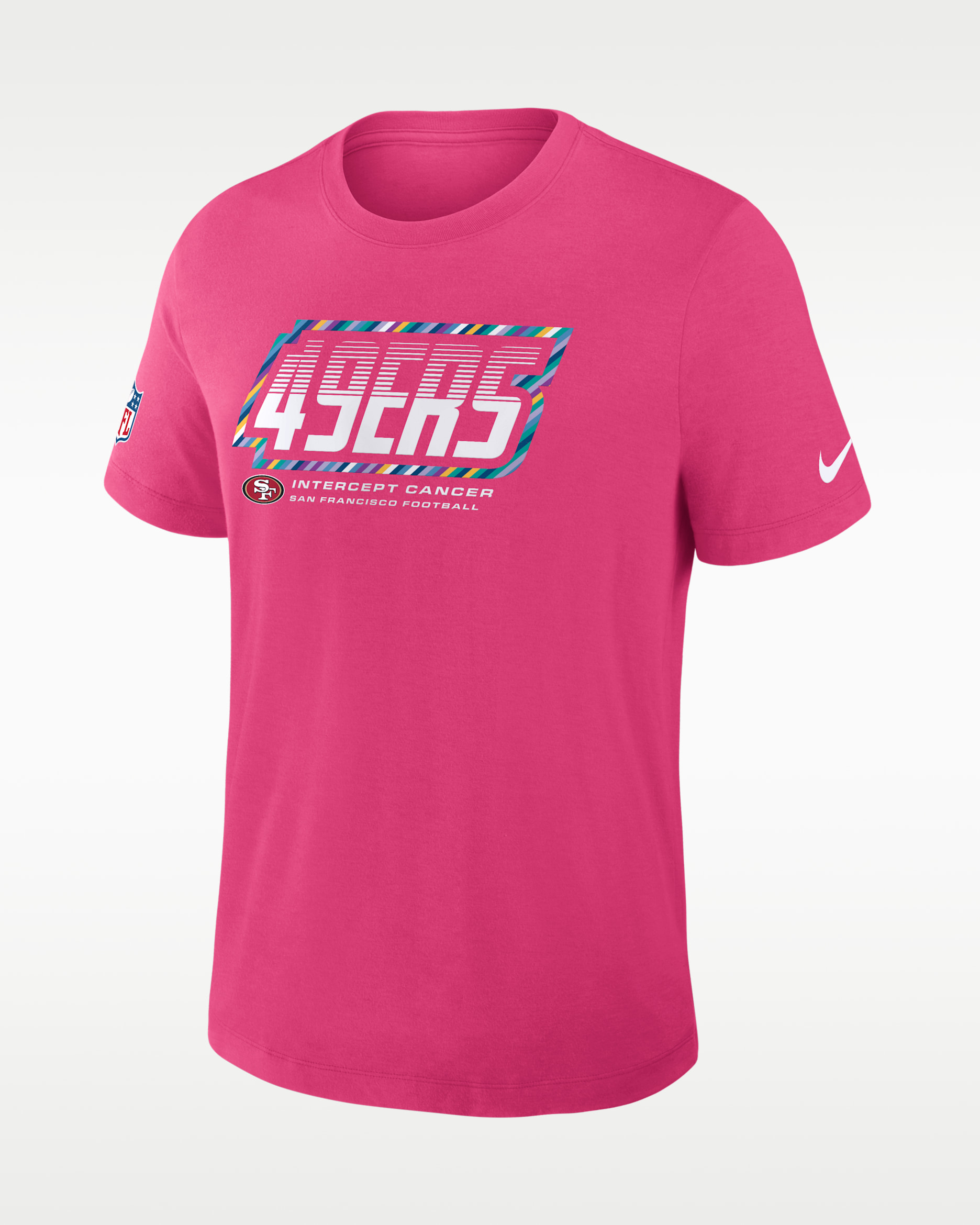 San Francisco 49ers Crucial Catch Sideline Men's Nike Dri-FIT NFL T-Shirt - Pink