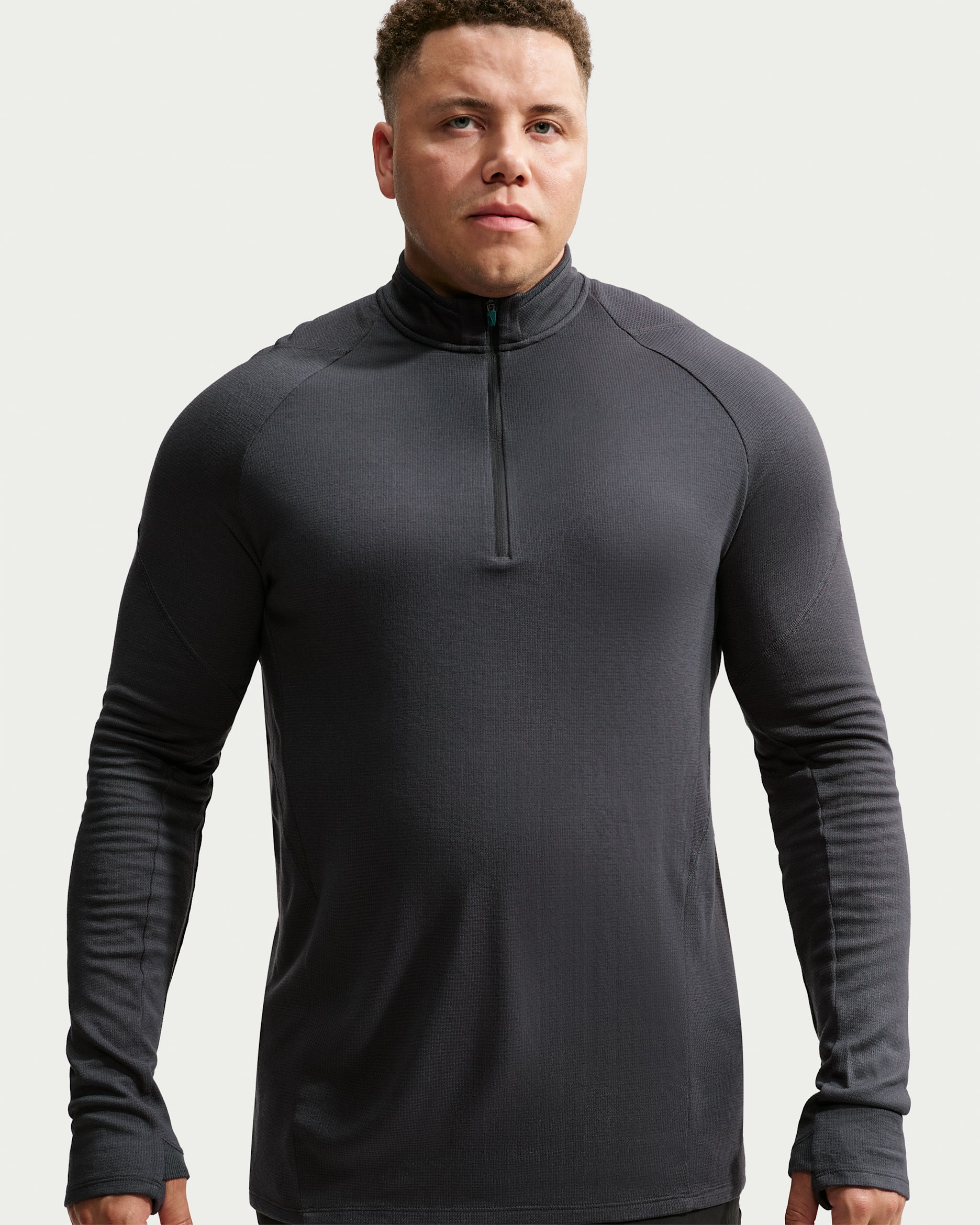NikeLab | Running Men's Wool-Blend Mid Layer - Gridiron/New Slate/Gridiron