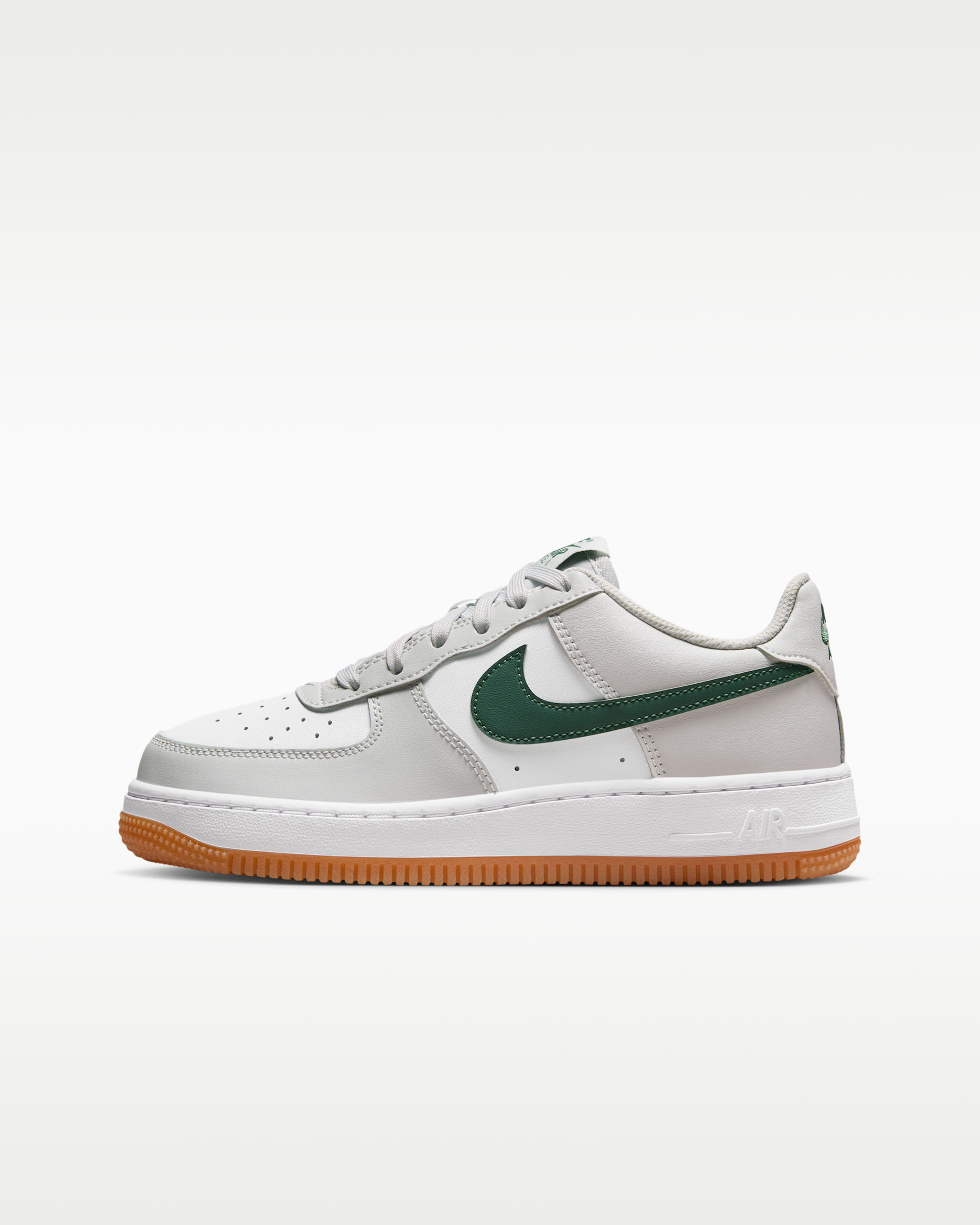 Tenis para niños grandes Nike Air Force 1 - Polvo fotón/Abeto/Marrón medio goma/Blanco