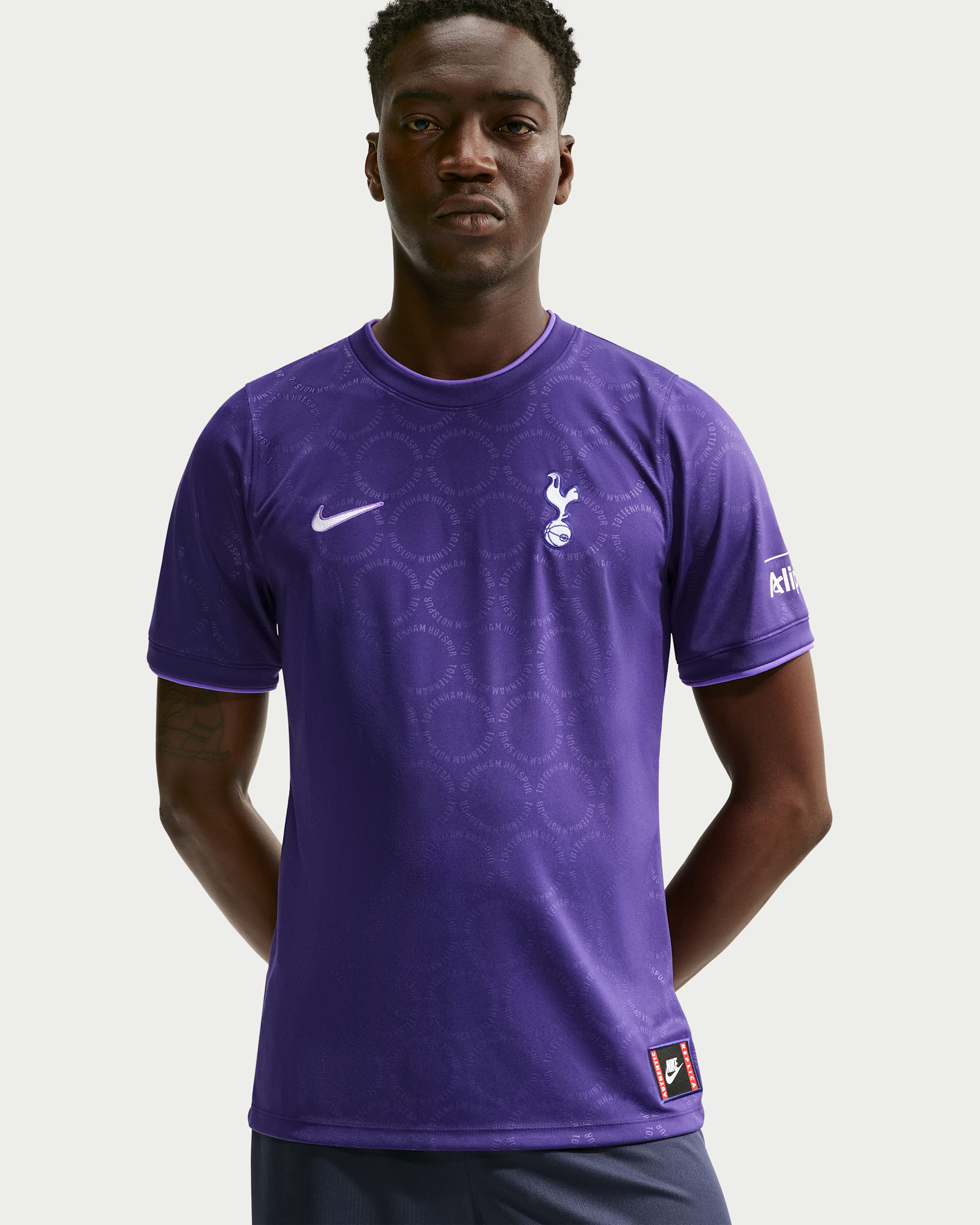 Tottenham Hotspur Third Men's Nike Dri-FIT Football Pre-Match Top - New Orchid/Psychic Purple/White